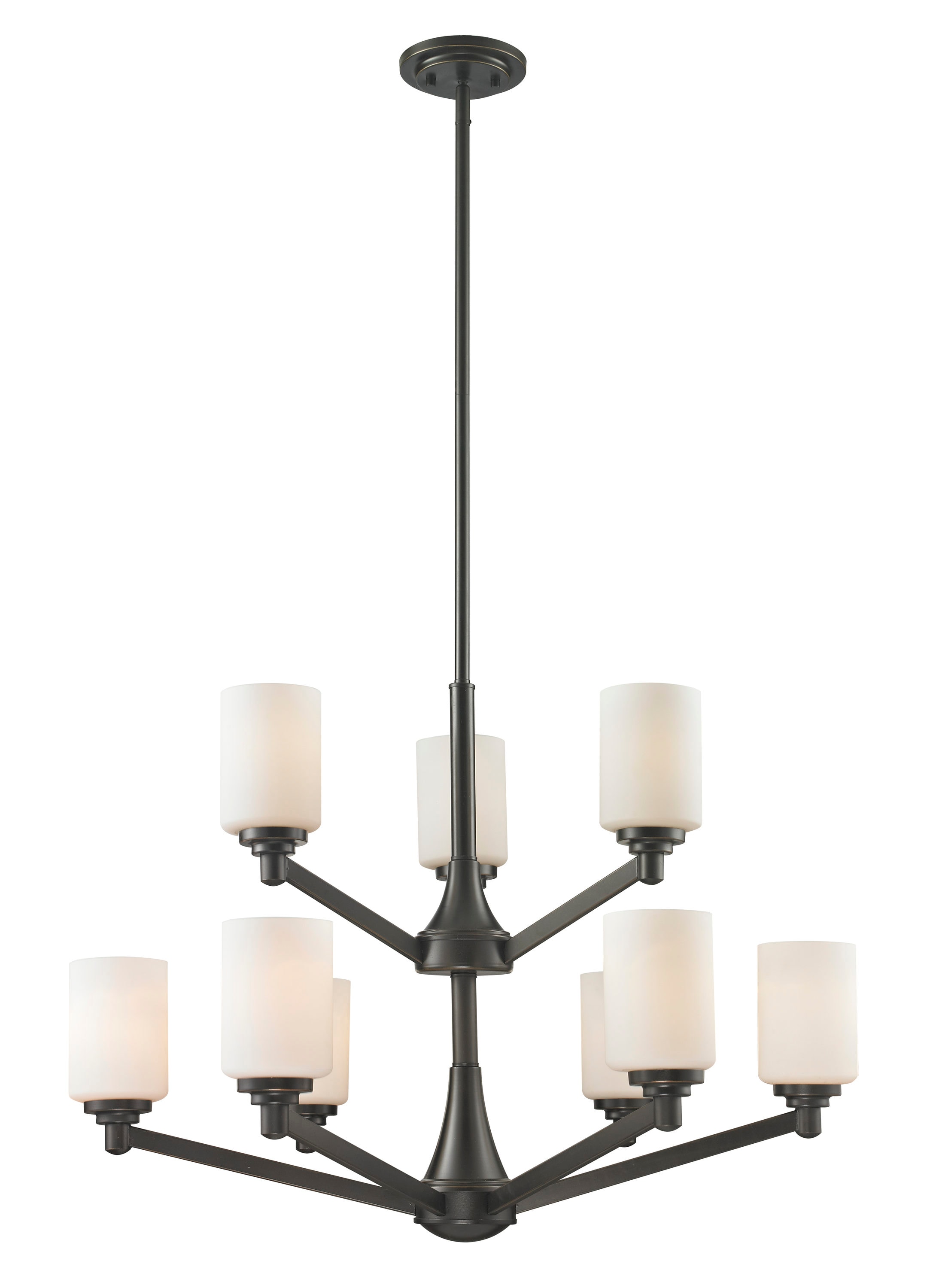 Z-Lite 411-9 Montego 9 -Light Matte Bronze Transitional For Use in Dining Rooms, Foyers, Kitchens, Living Rooms Chandelier