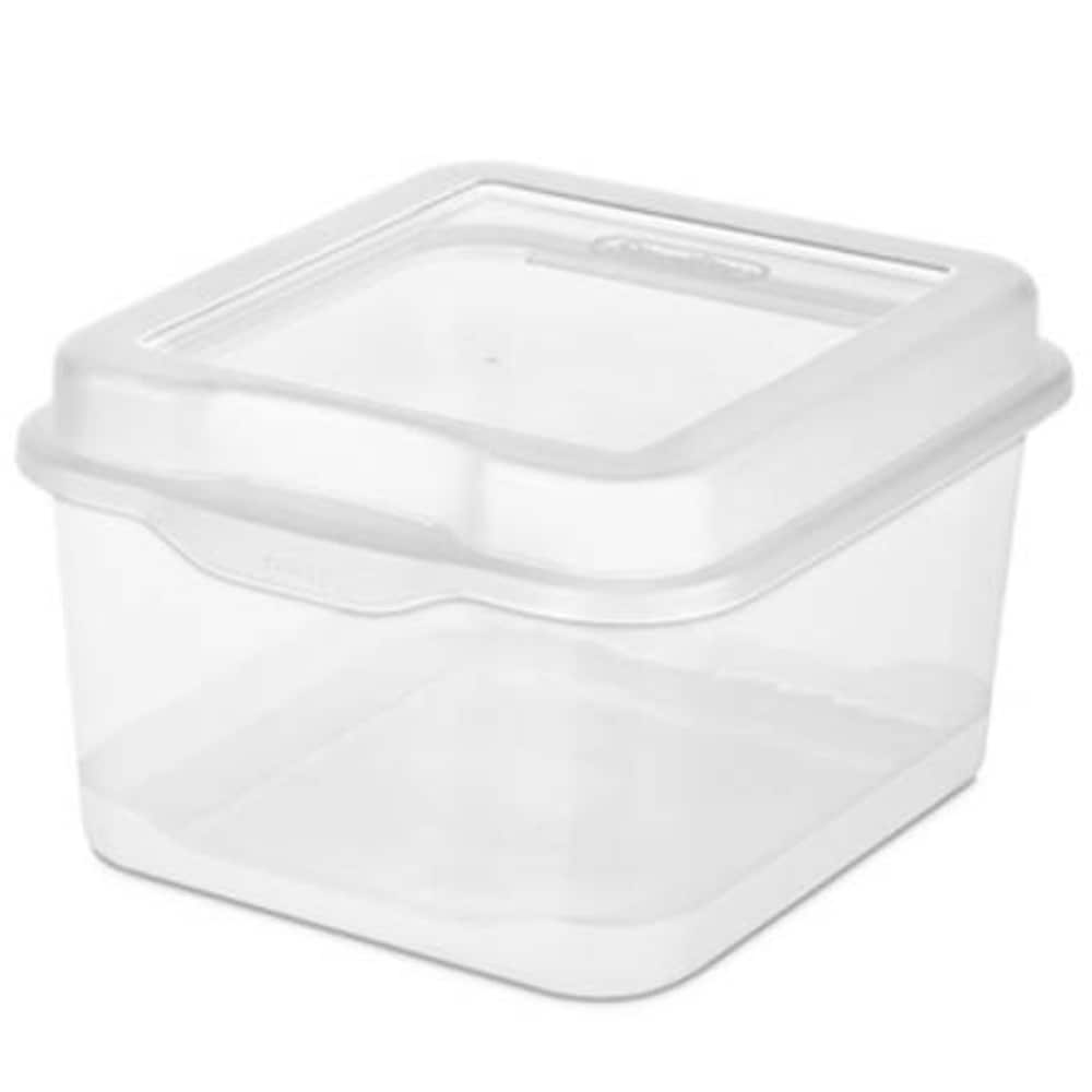 Sterilite 8 x 6.5 Clear Fliptop Storage Box