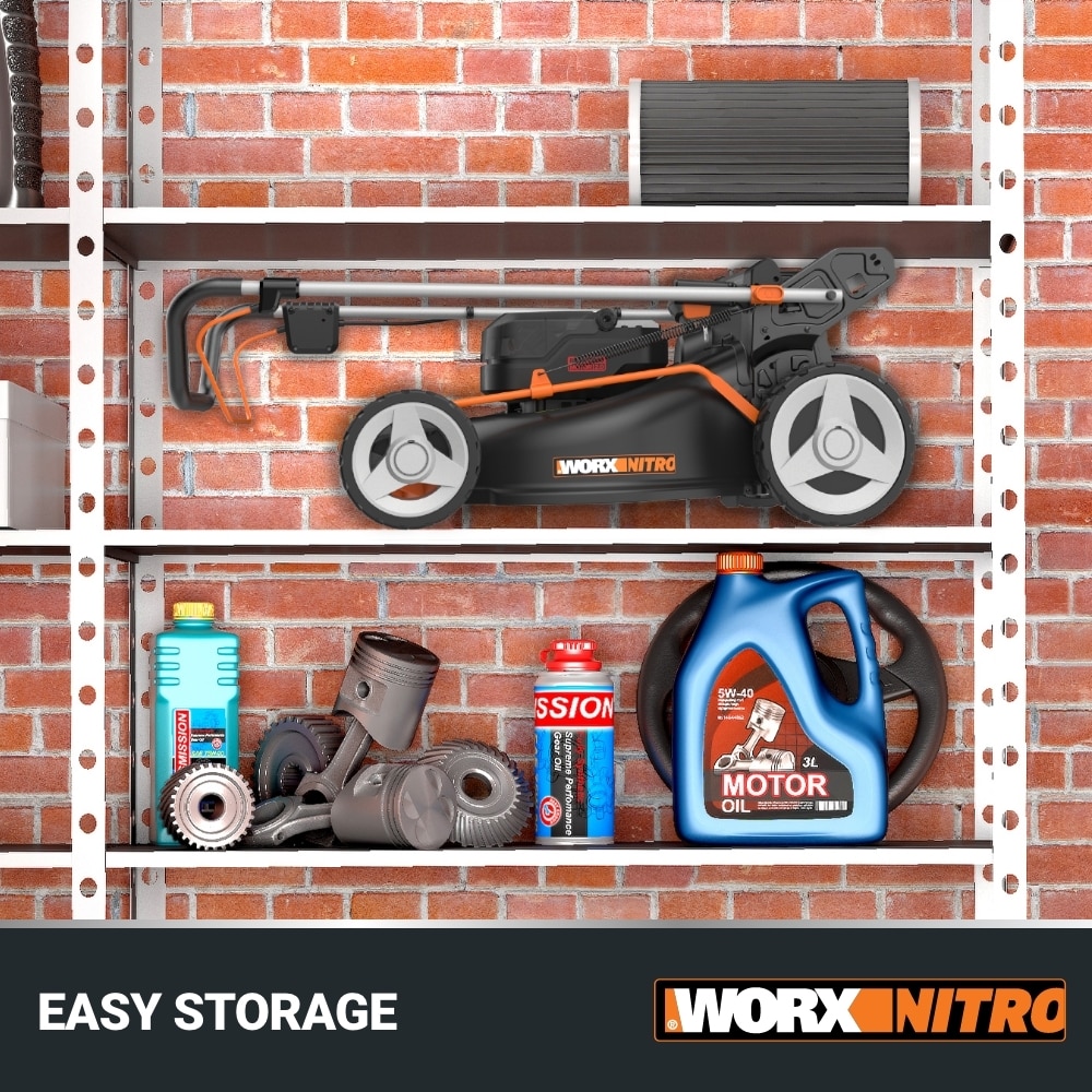 WORX NITRO POWER SHARE 40 volt 21 in Cordless Push 5 Ah Battery