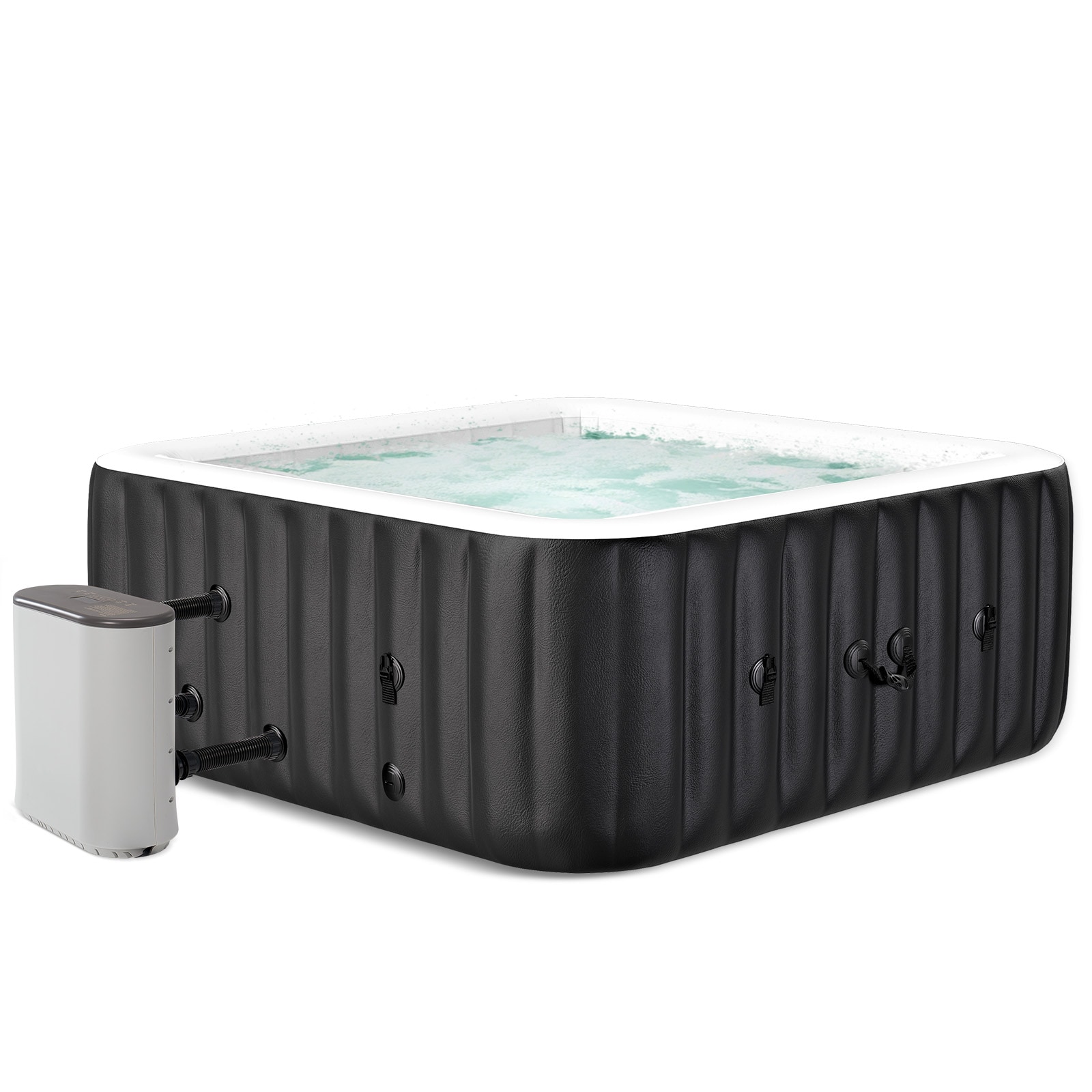 Esazn CQYG-Y-8-US 130 Jet 6 -Person Inflatable Square Hot Tub (Cover Included)