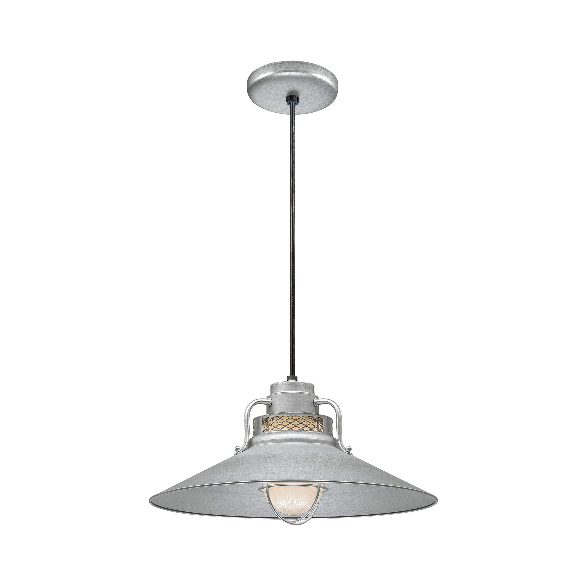 Millennium Lighting RRRC18-GA R Series Galvanized Traditional Dome Medium Outdoor Hanging Pendant light