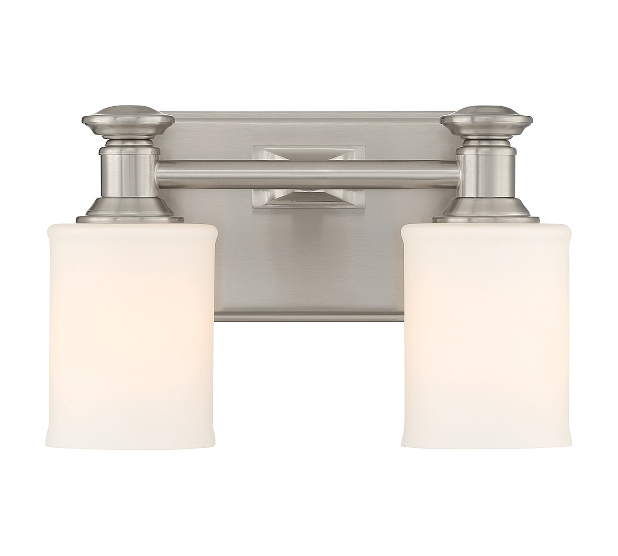 allen + roth Gracey 11.25-in 2-Light Brushed Nickel Modern/Contemporary ...