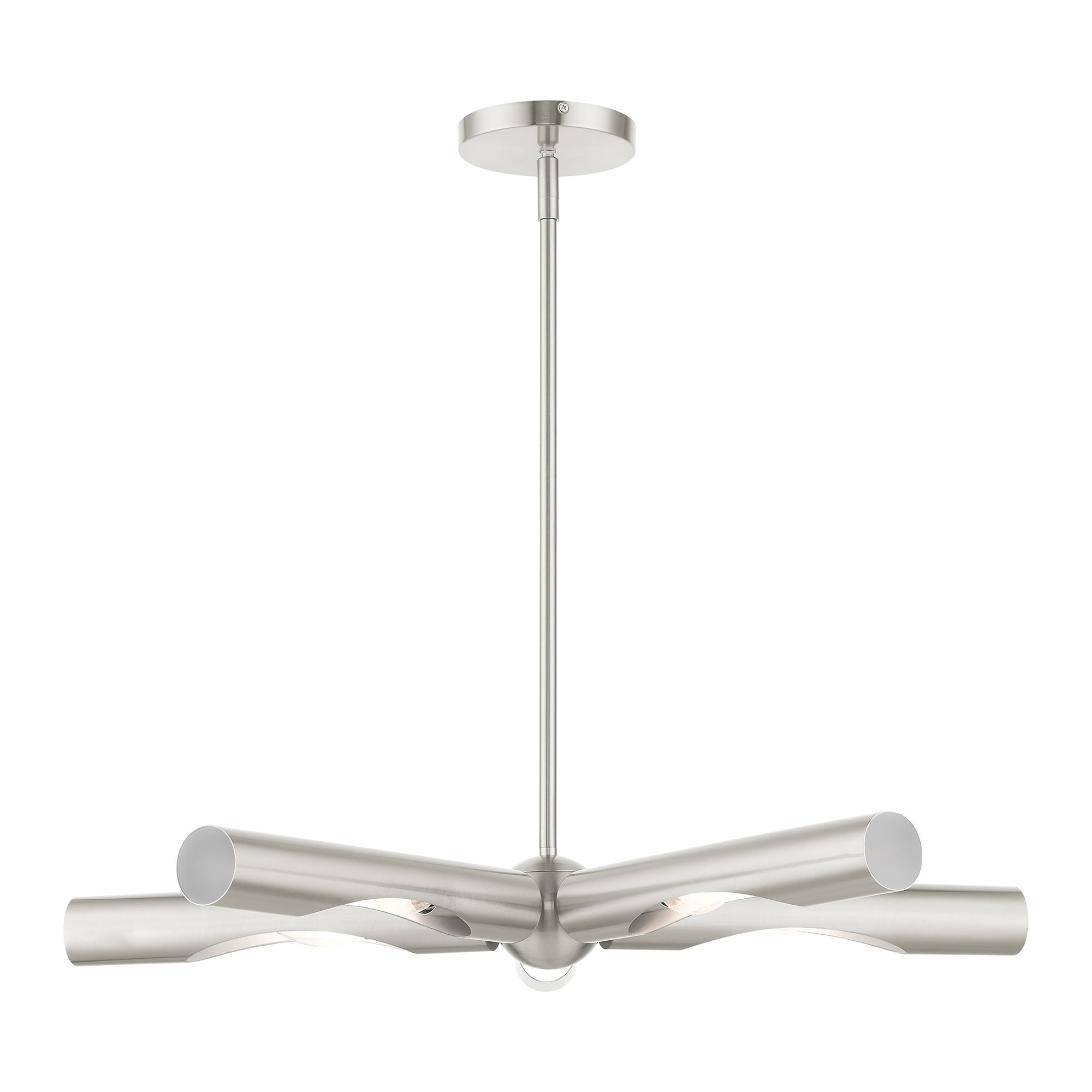 Livex Lighting 45915-91 Acra 5 -Light Brushed Nickel Modern/contemporary For Use in Bathrooms, Bedrooms, Dining Rooms, Foyers, Kitchens, Living Rooms Chandelier