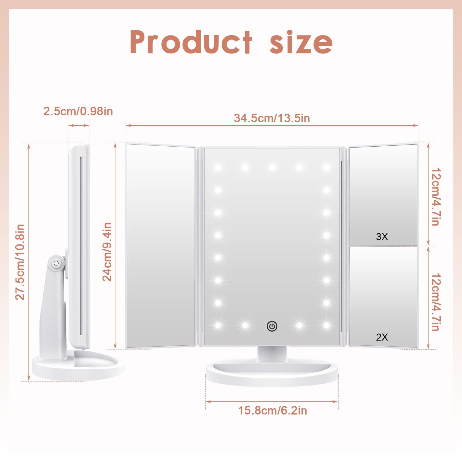 Lukvuzo LLU0713L107 Makeup-Mirrors - View #4