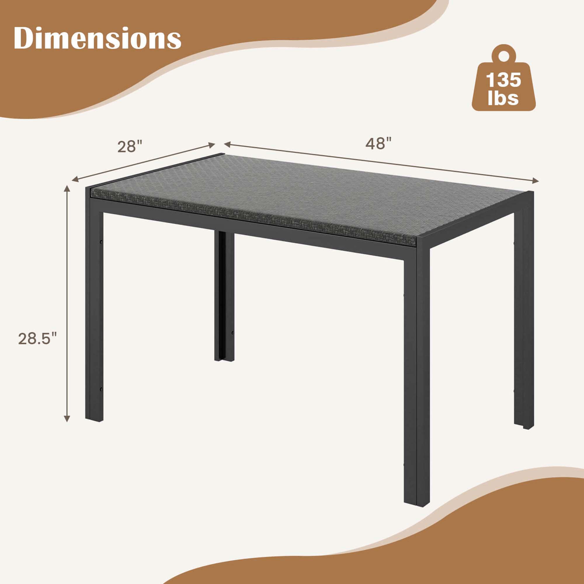 Costway HCST00274 Patio-Tables - View #2