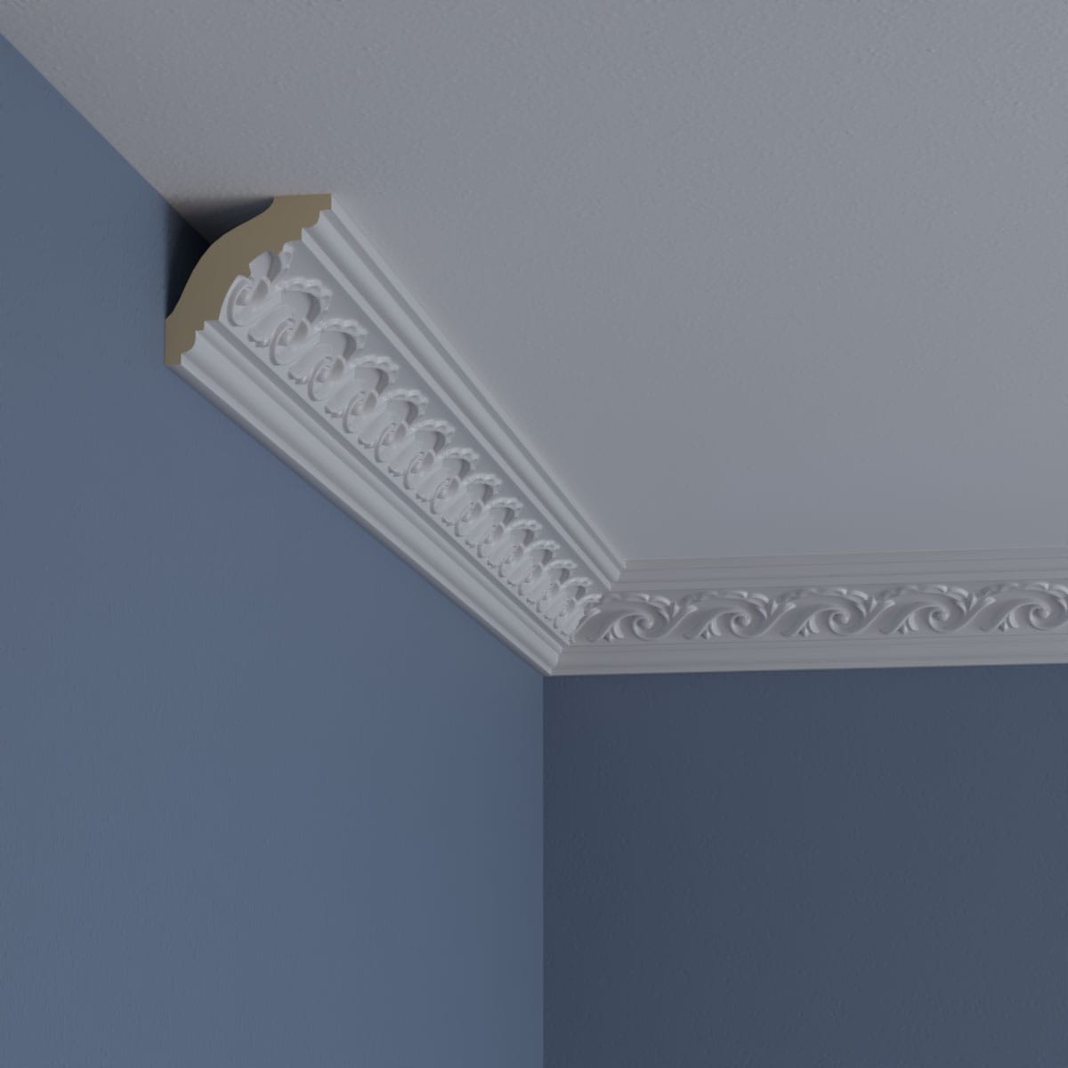 Versailles White Primed Urethane Crown Moulding 94.5 in
