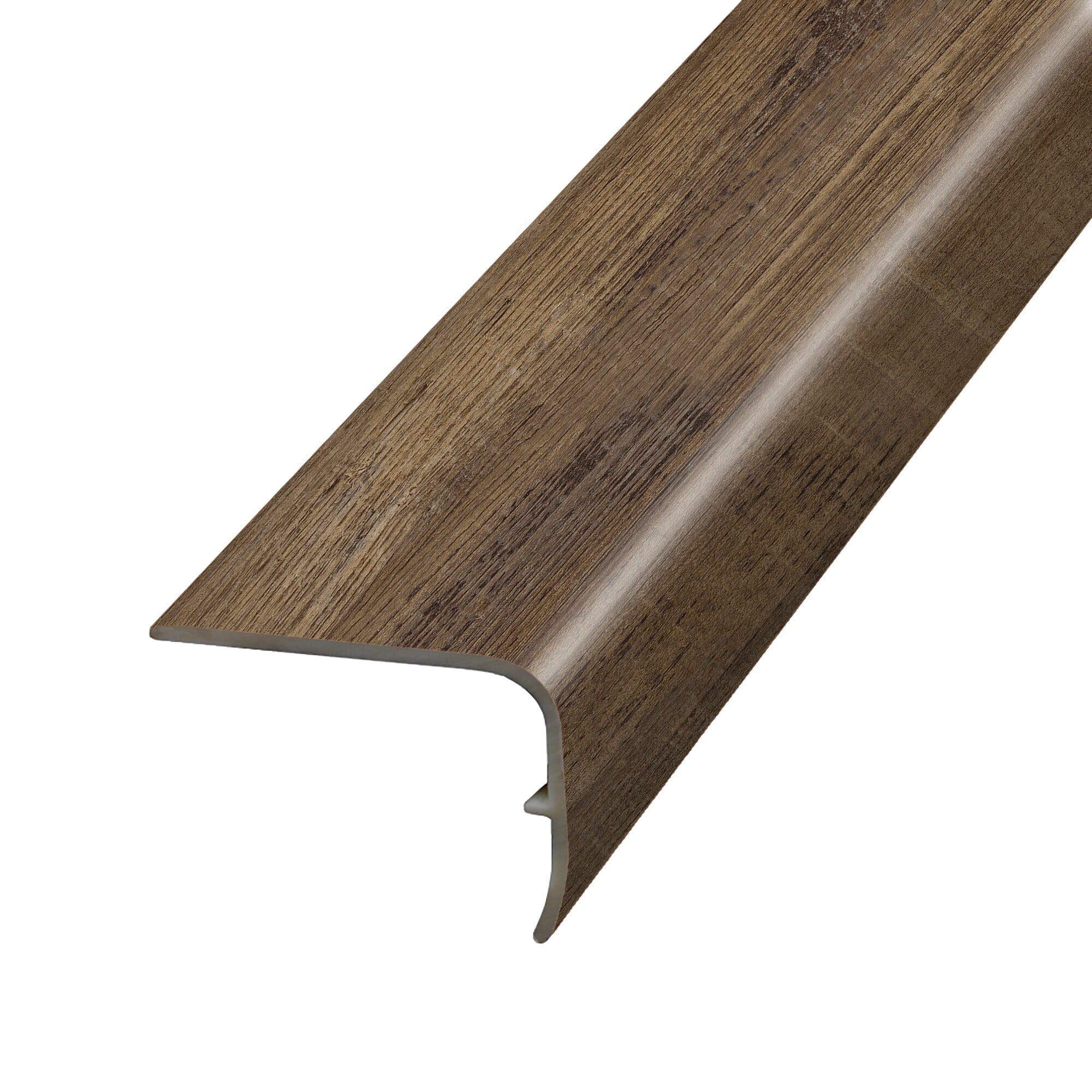 Project Source VSNPL-07514 1.88-in x 78.7-in x 1.32-in Shady Prefinished Vinyl Overlap Stair Nosing