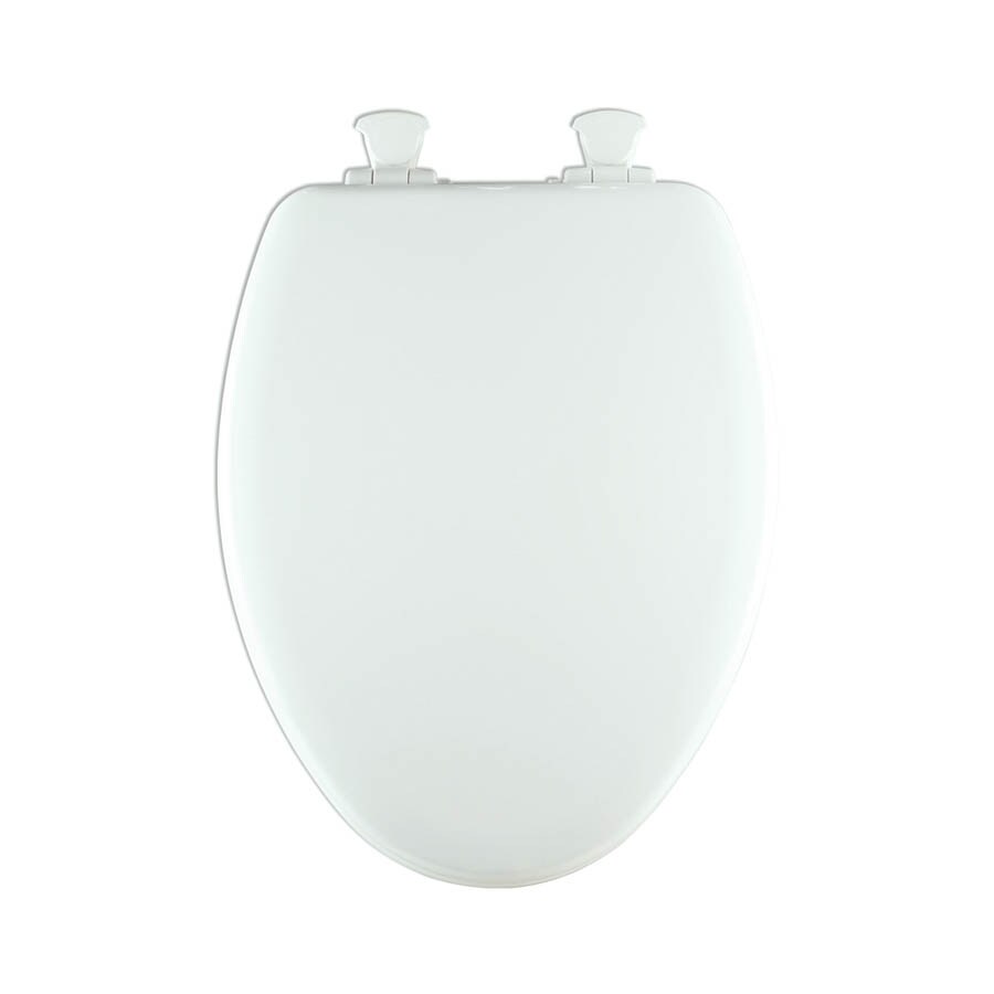Mayfair 183EC 000 Wood White Elongated Toilet Seat