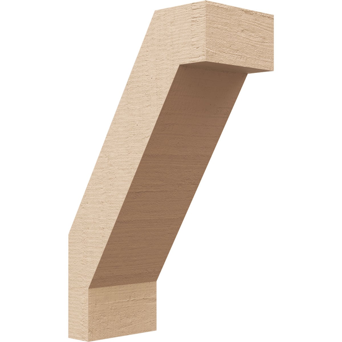 Ekena Millwork BRCUR03X06X10BURRCPR 3-in x 10-in x 6-in Primed Urethane Burlington Rough Cedar TimberThane Knee Brace