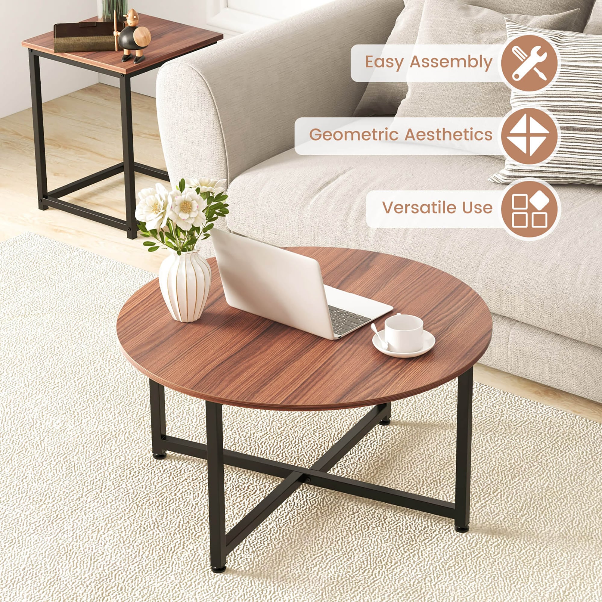 Costway HCST03466 Coffee-Tables - View #3