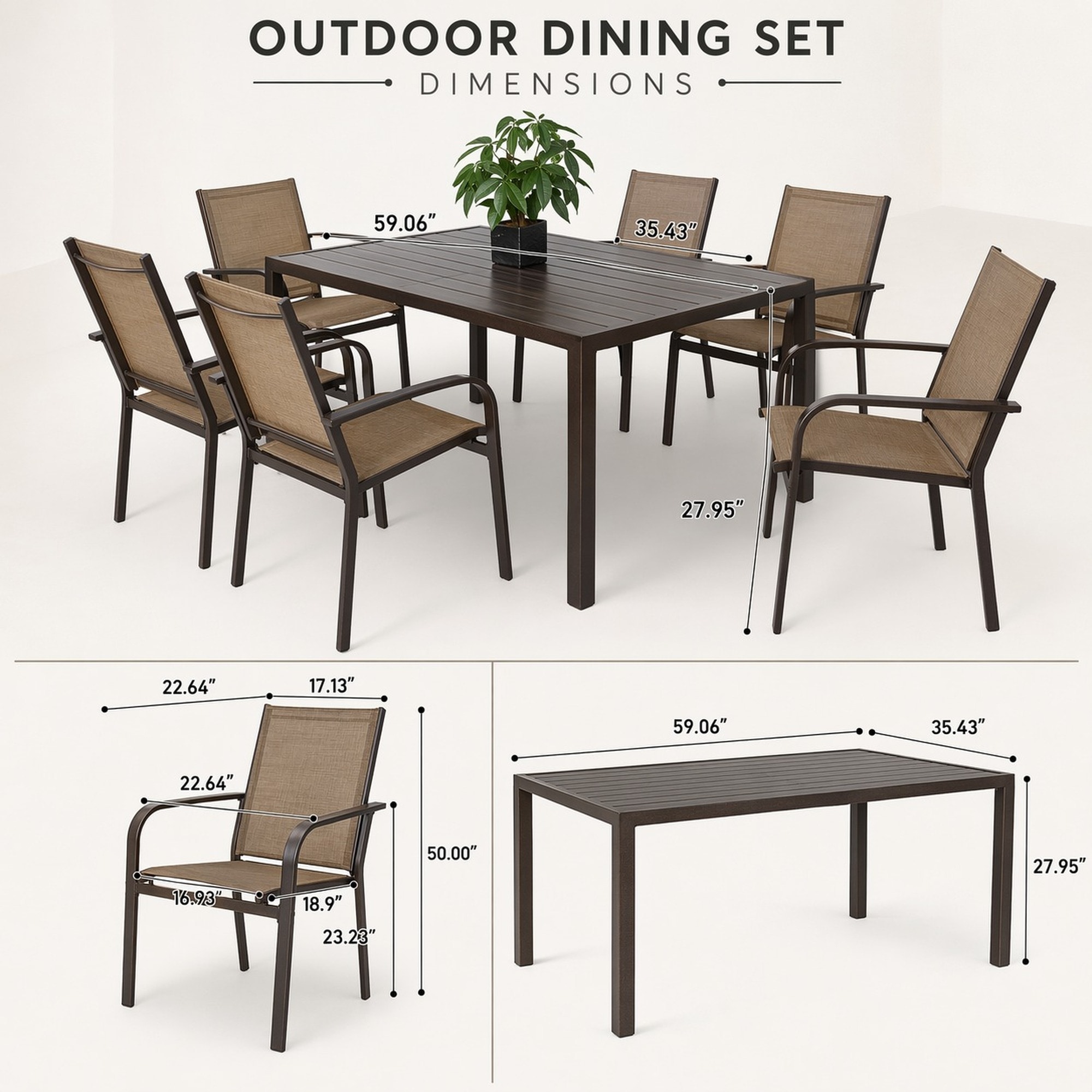 TEINIE HJJ-W640S00051 Patio-Dining-Sets - View #4