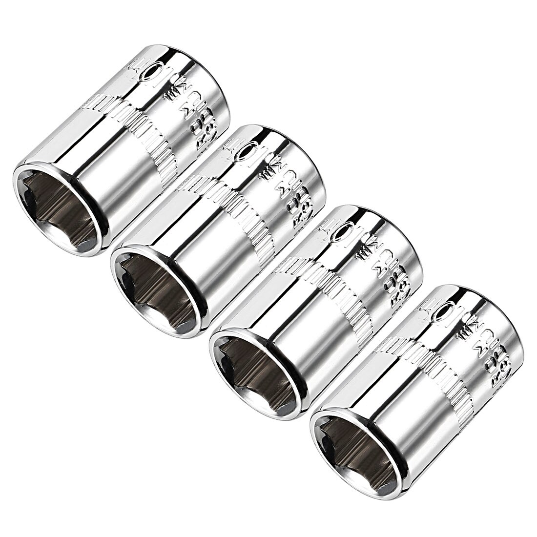 Unique Bargains 4pcs 1/4-Inch Drive 10mm 6-Point Shallow Socket Metric Cr-V #S25092300UX2585