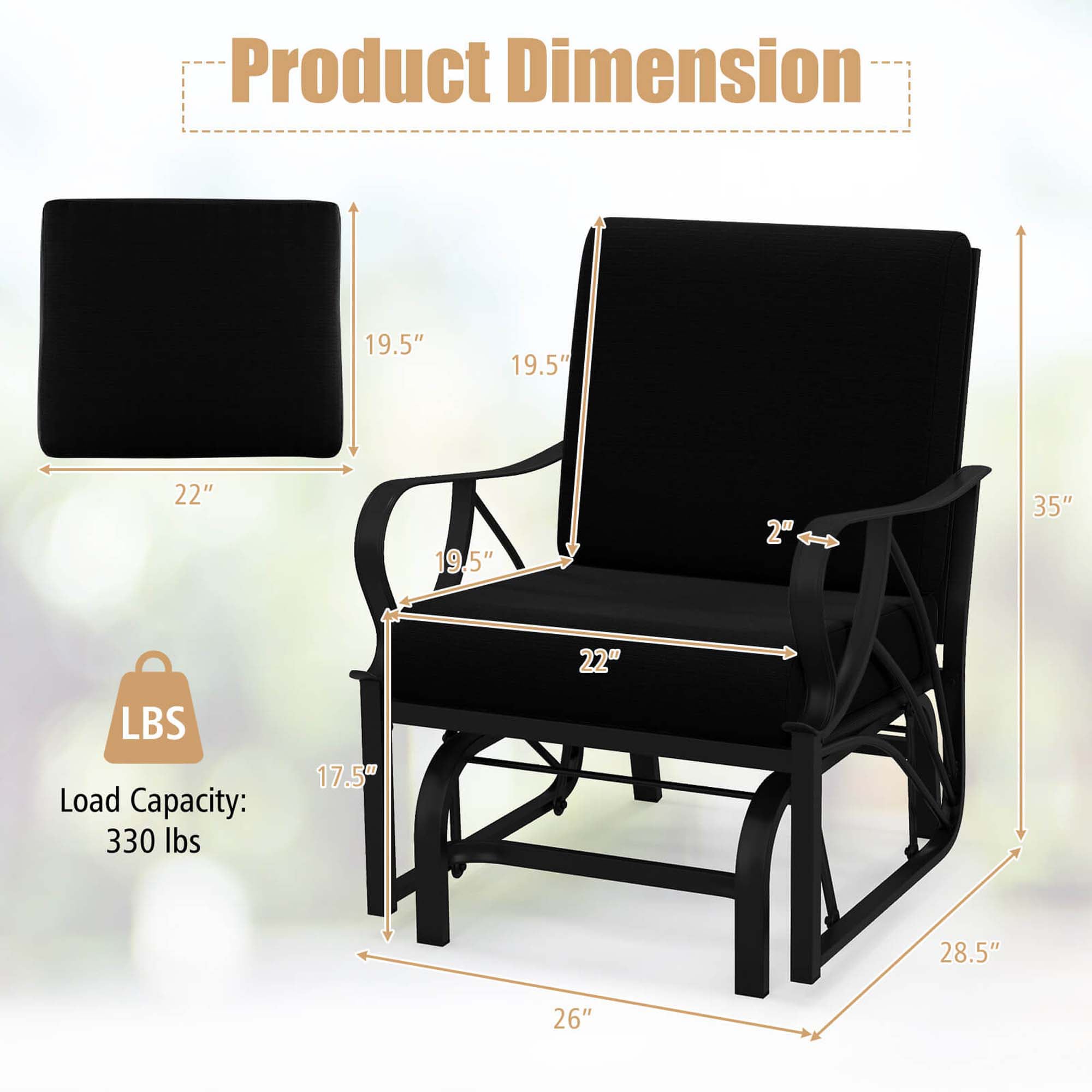 Costway HCST05916 Patio-Chairs - View #2