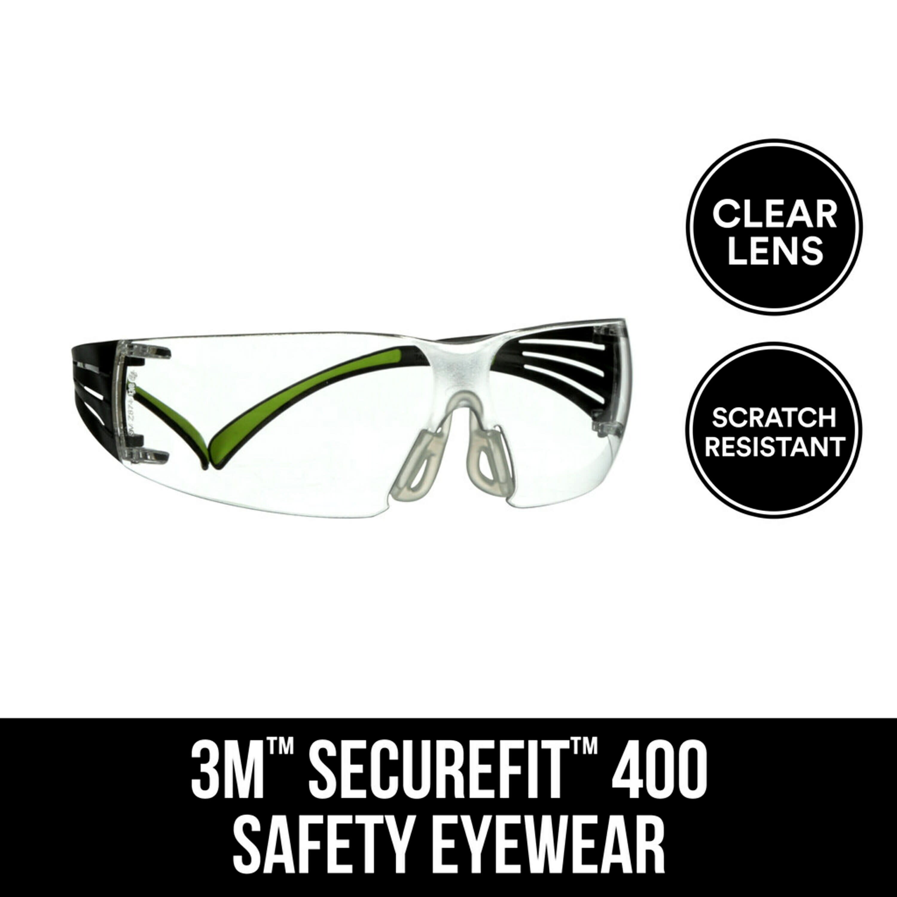 3M Securefit Eyewear, Safety, Clear, Pro