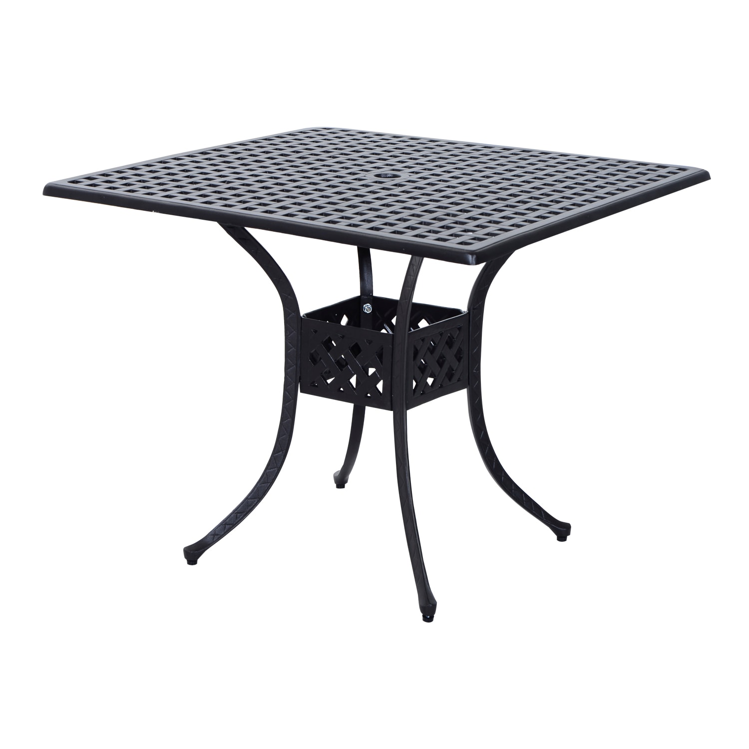 Maocao Hoom JL5141368 36" Square Patio Dining Table Square Dining Table 36-in W x 36-in L with Umbrella Hole