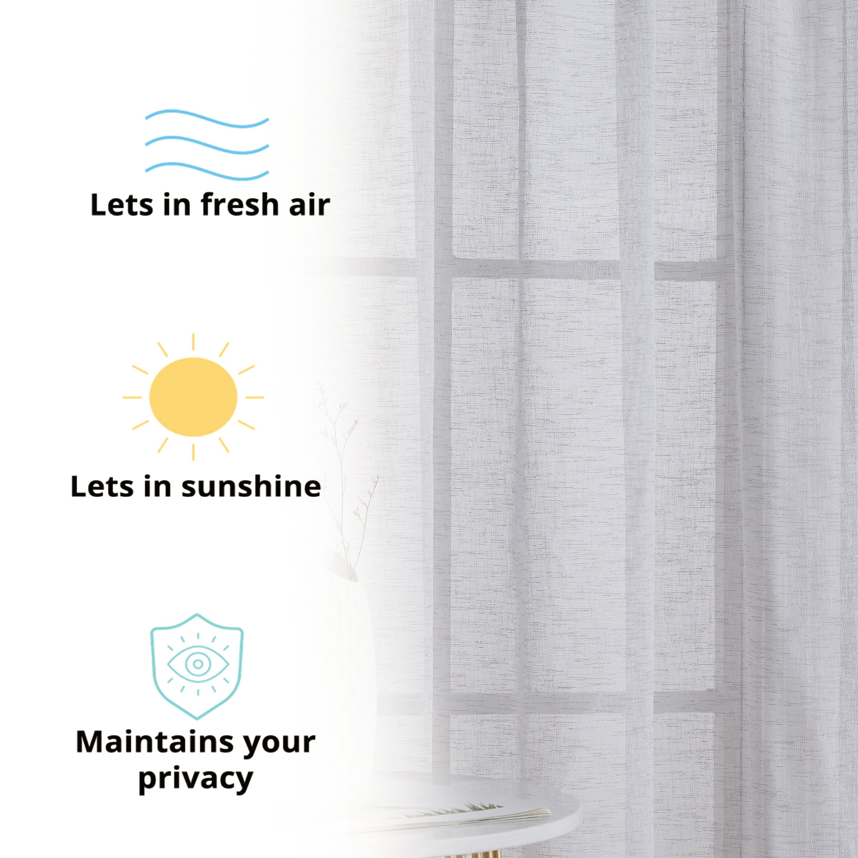 HLC.me PEN-LNRP-LTGRY72 curtains - View #4