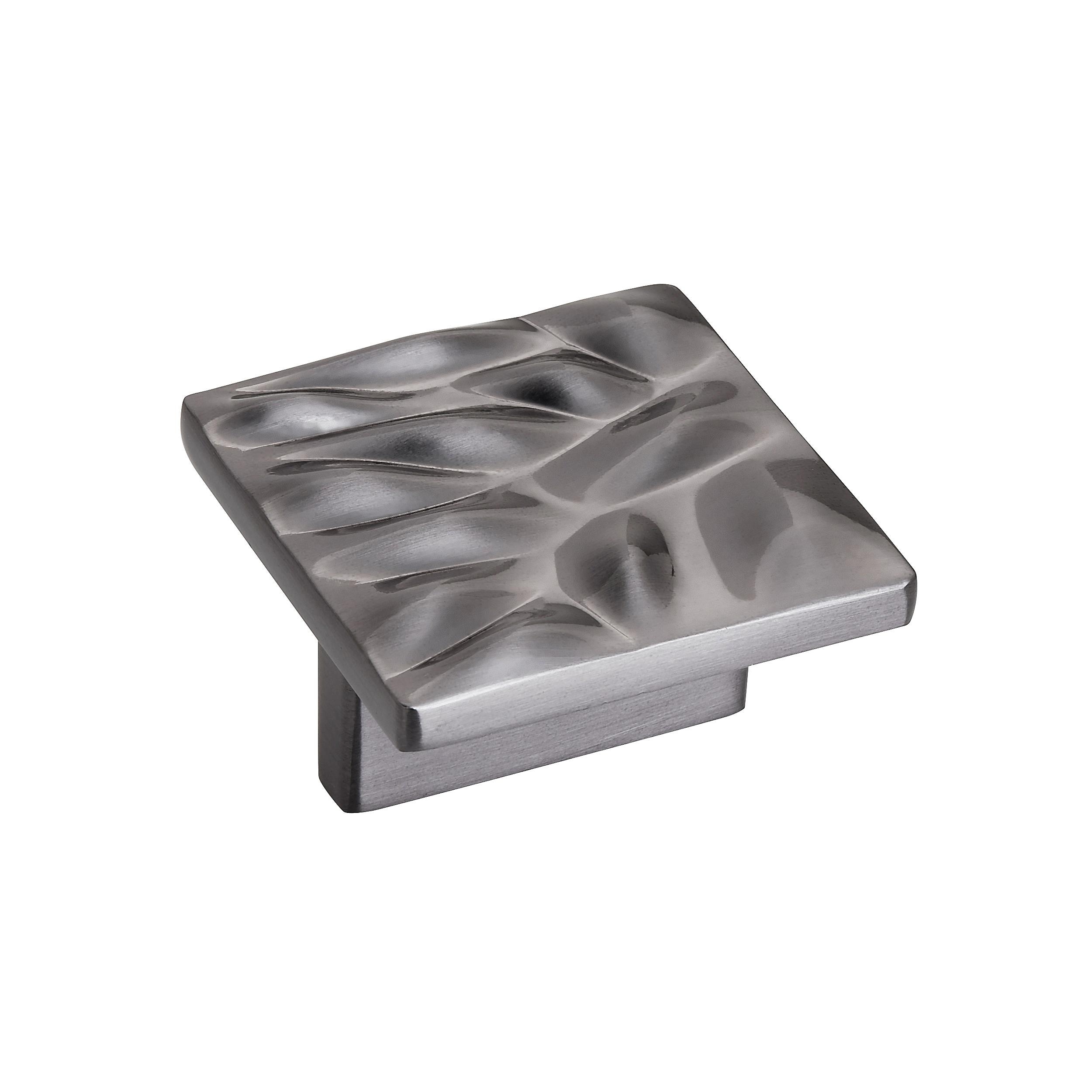 Amerock BP10132BCR Calathea 1-1/4-in Black Chrome Square Contemporary Cabinet Knob
