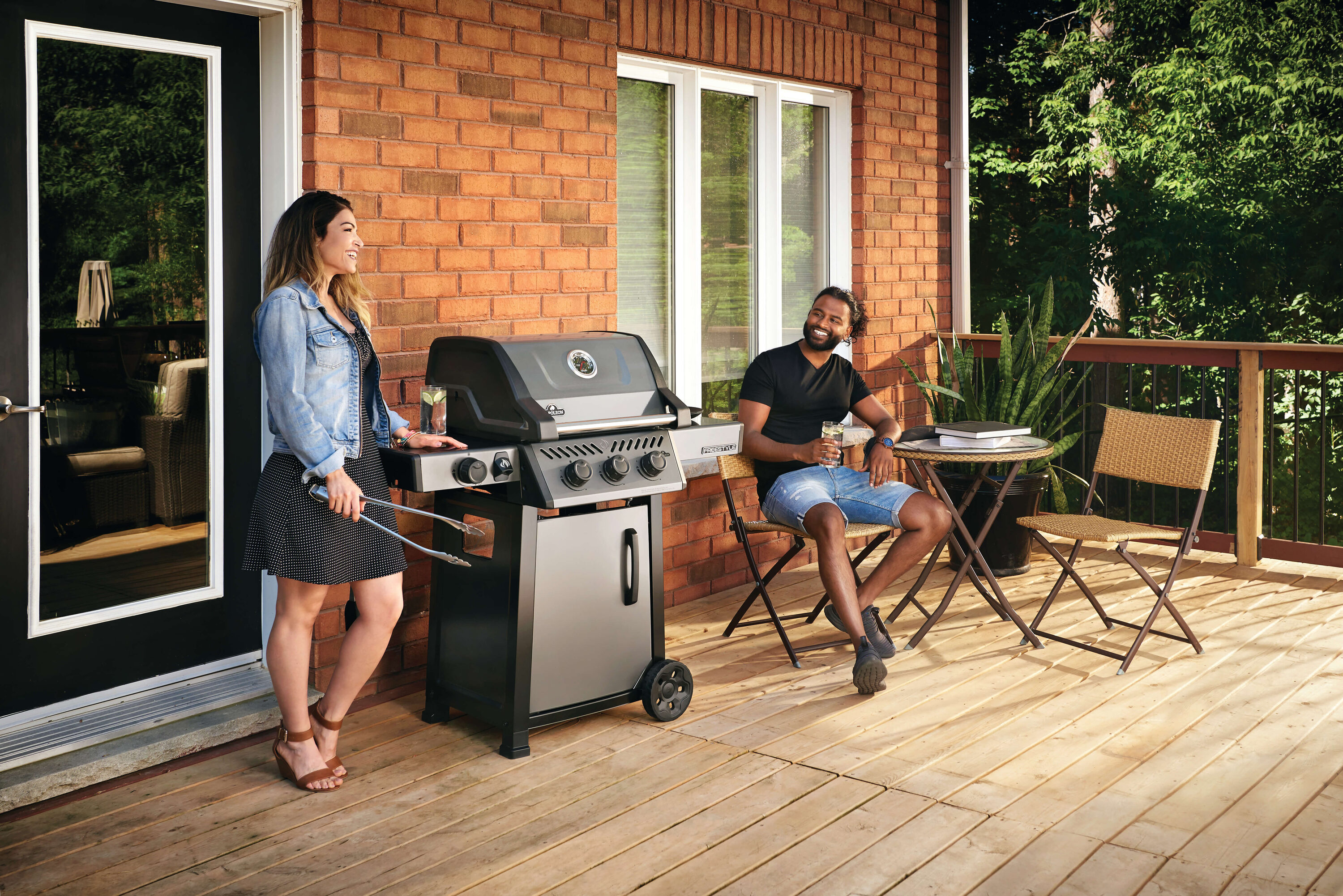 NAPOLEON Freestyle 365 Graphite Grey 3-Burner Liquid Propane Gas Grill with 1 Side Burner F365DSBPGT-ECP Sansujyuku sansujyuku.com