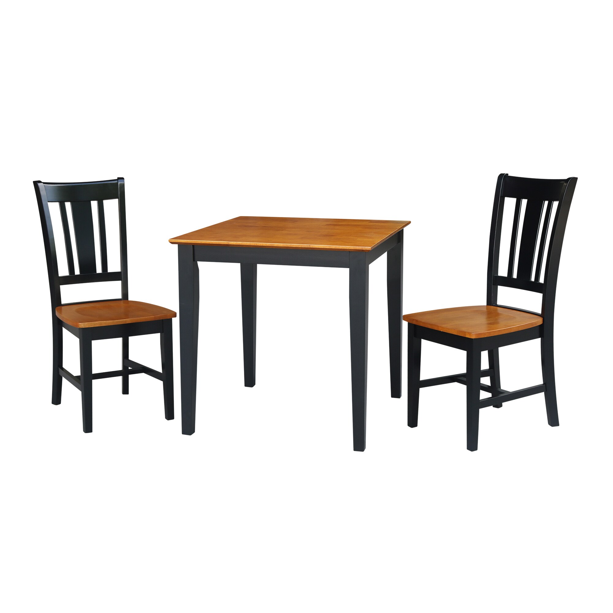 International Concepts K57-3030-C10-2 Black/cherry Casual Dining Room Set with Square Table ( Seats 2 )