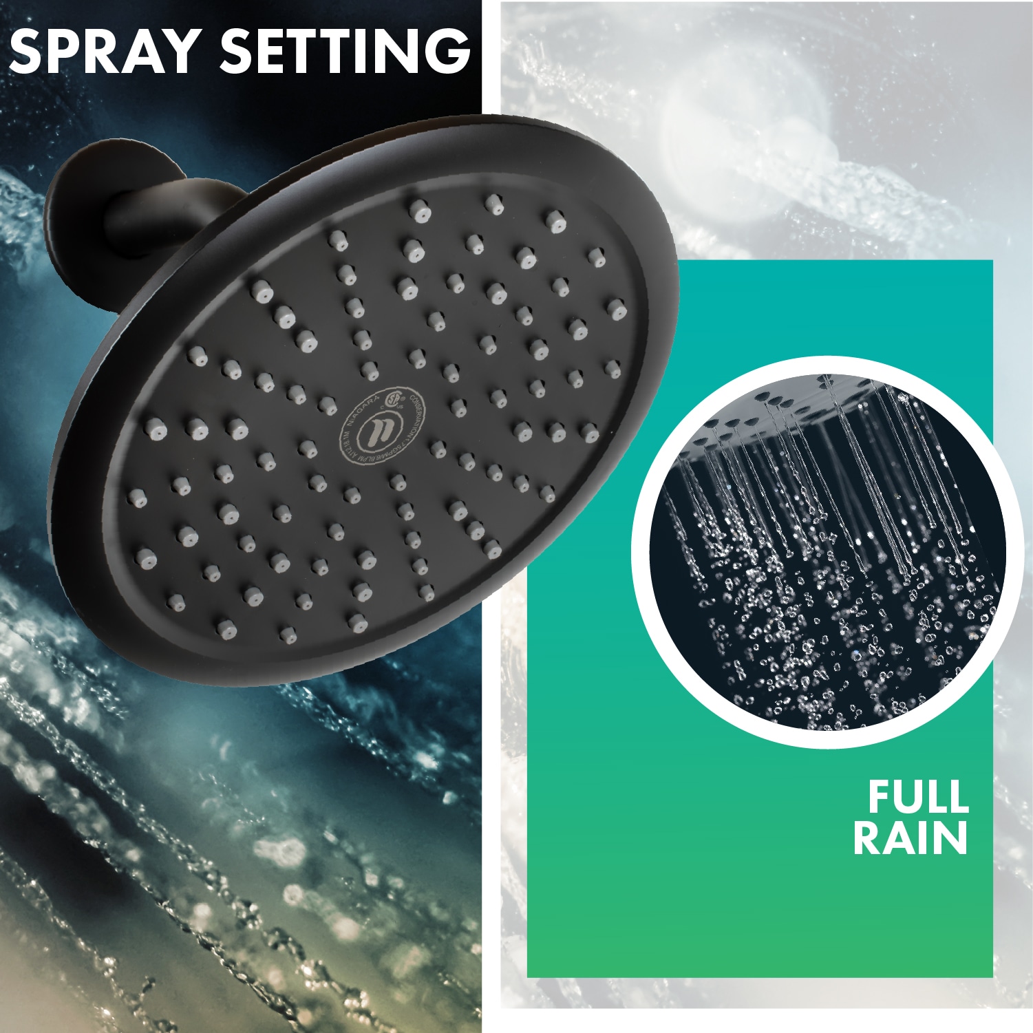 Niagara Conservation N9517MB Fixed-Showerhead - View #4