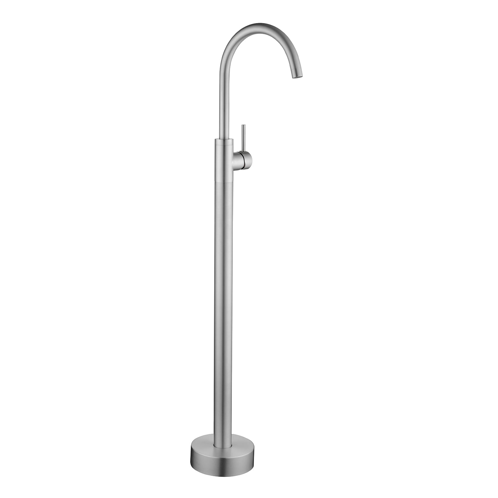 WELLFOR GSM-18033BN Brushed Nickel 1-handle Freestanding High-arc Bathtub Faucet ( Valve Included )