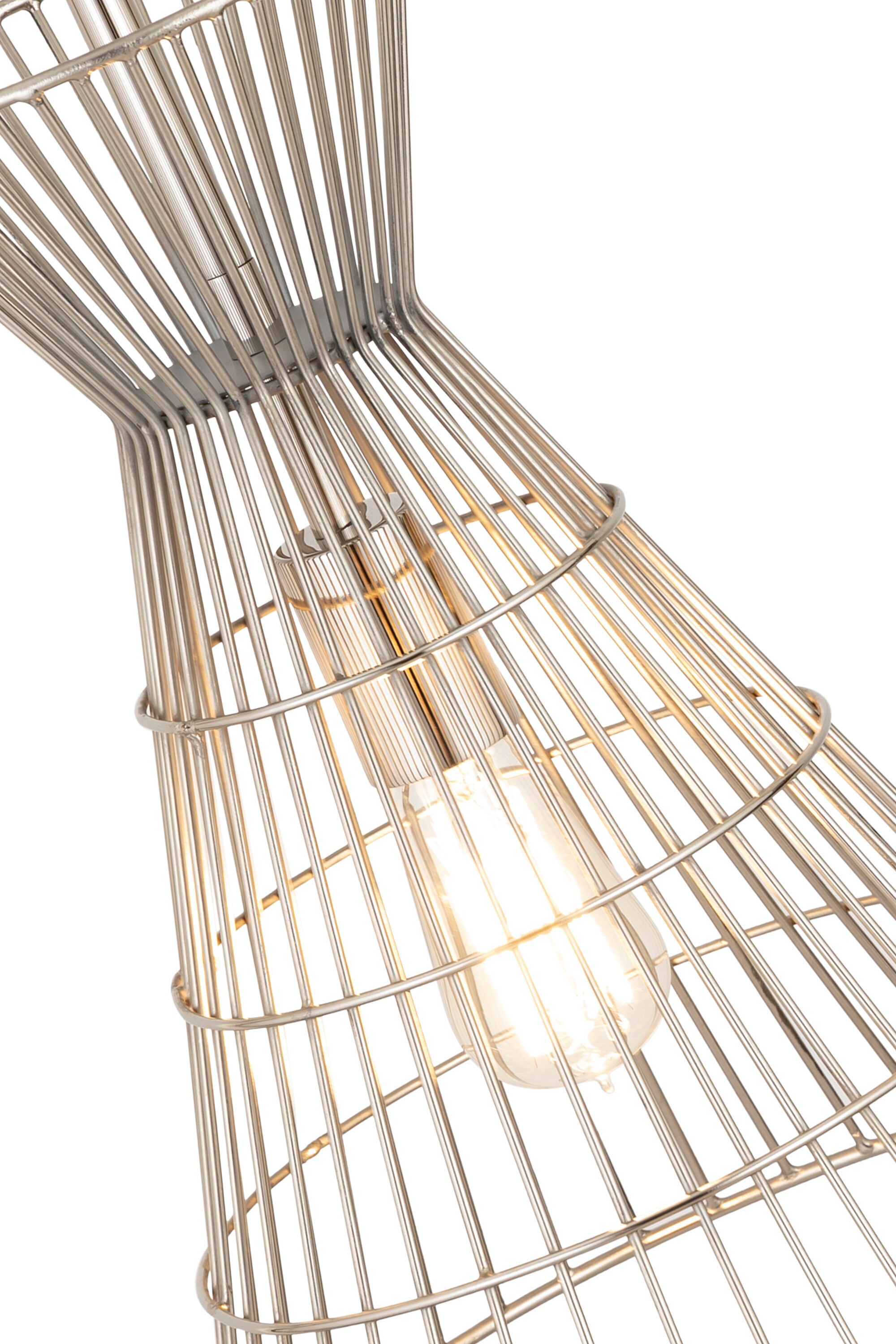Alito 11" Mini Pendant Light in Polished Nickel with Glass Shade