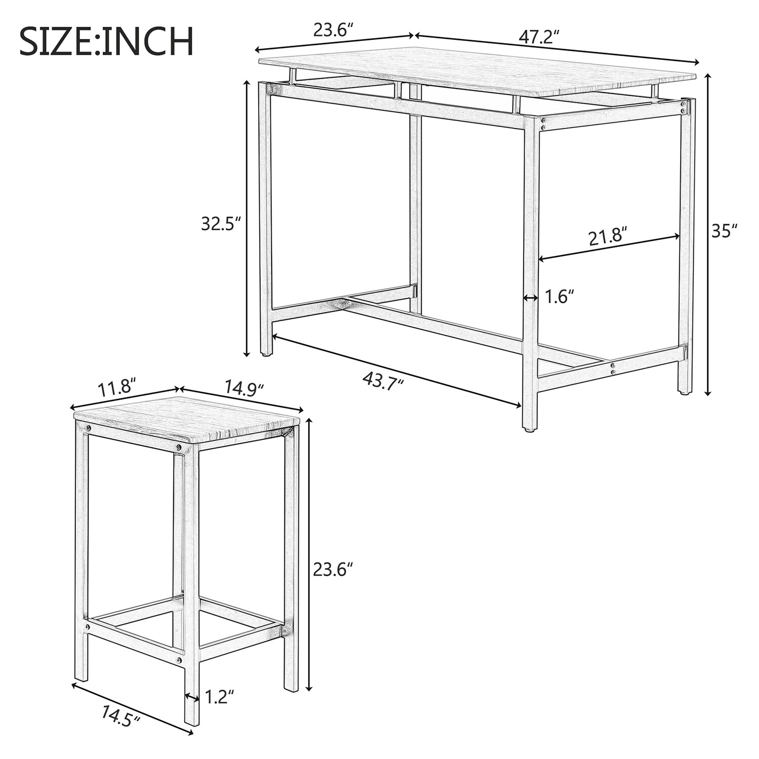 GZMR GZ-TRM160AD Dining-Sets - View #12