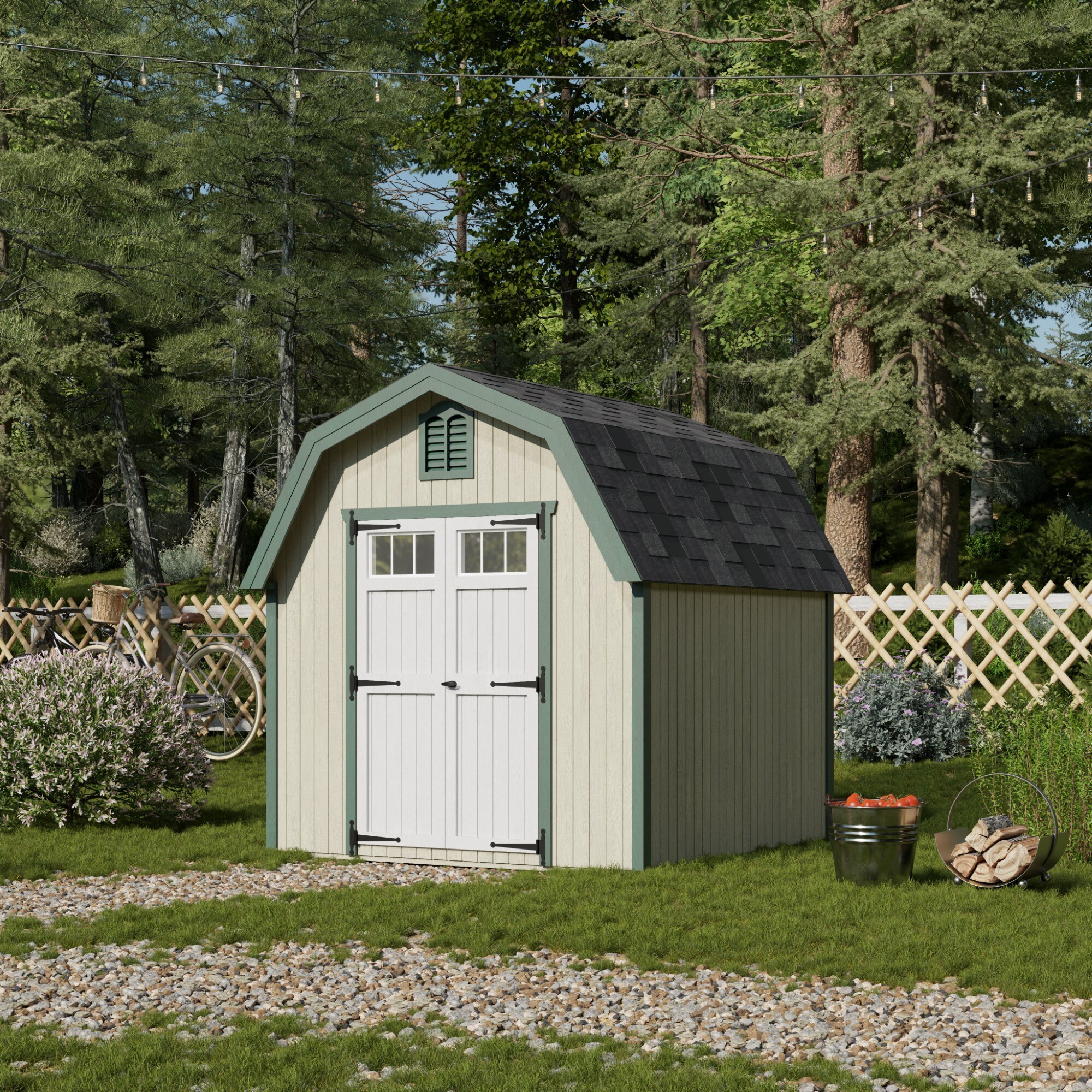 Little Cottage Co 8X8 GCGS-PC-FK Wood-Storage-Buildings - View #2