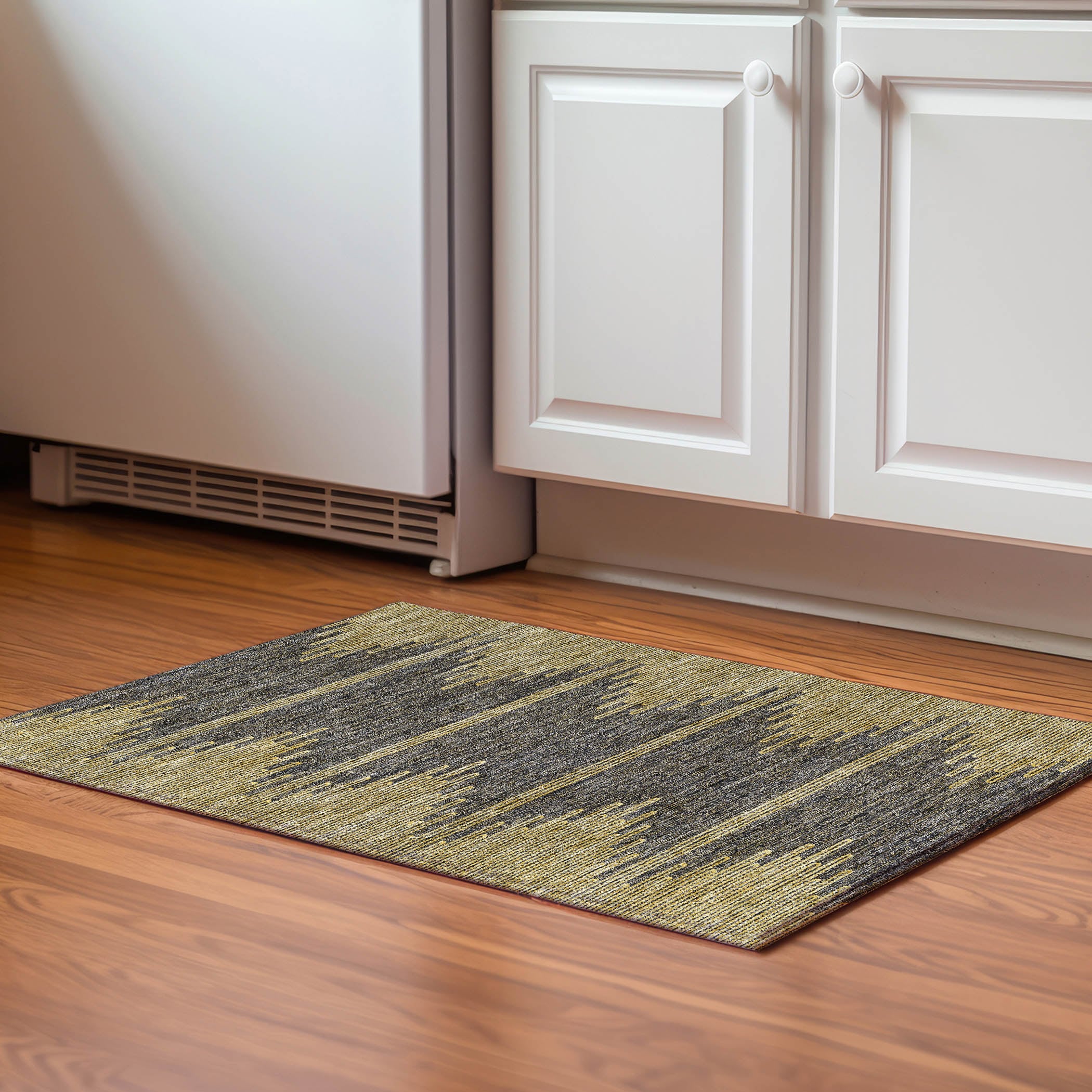 Addison Rugs AMF647GR20X30 Mayfield AMF647GR 2 x 3 (ft) Loomed Polyester Graphite Rectangular Indoor Geometric Machine washable Area rug