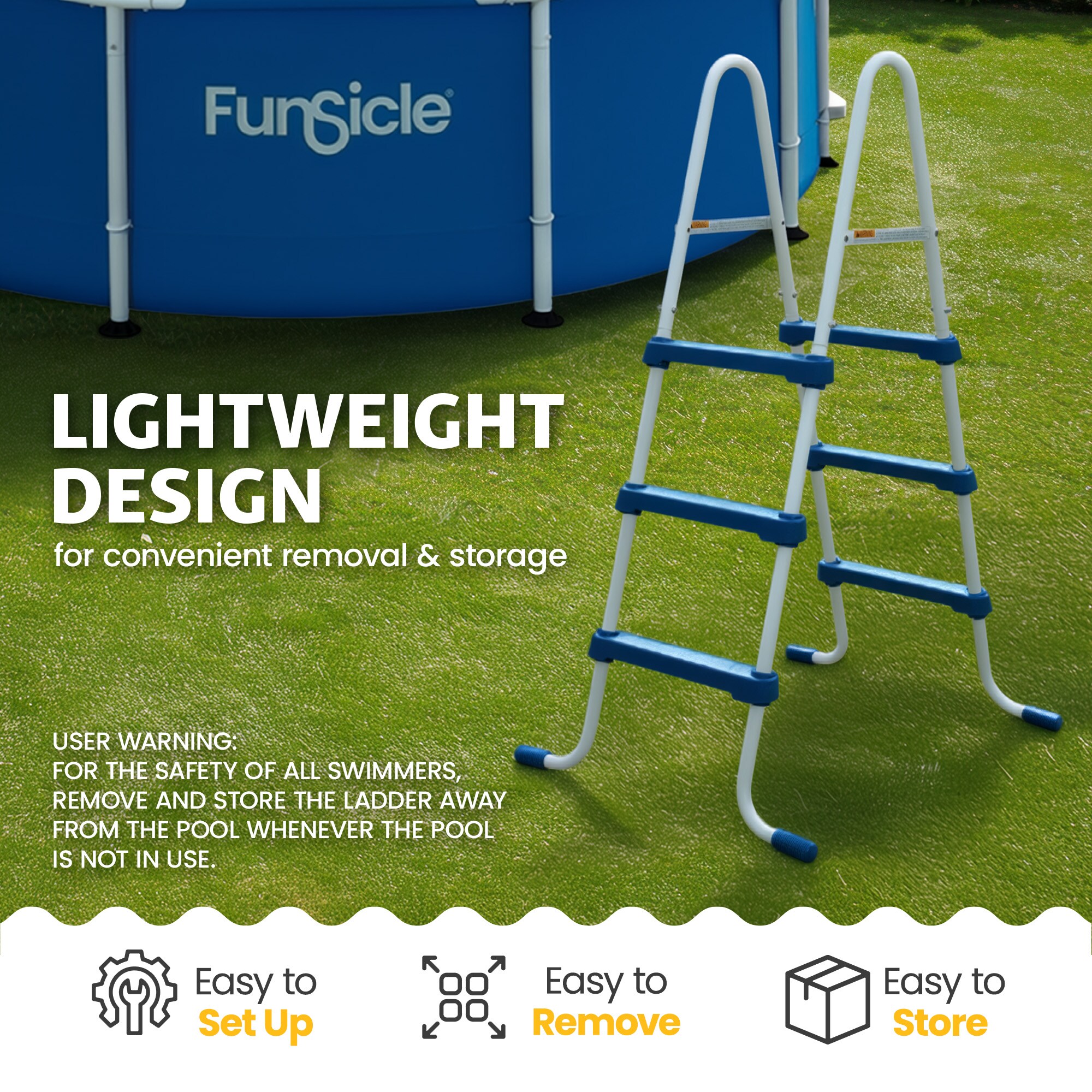 Funsicle 308921 Above-Ground-Pool-Lad-Steps - View #6