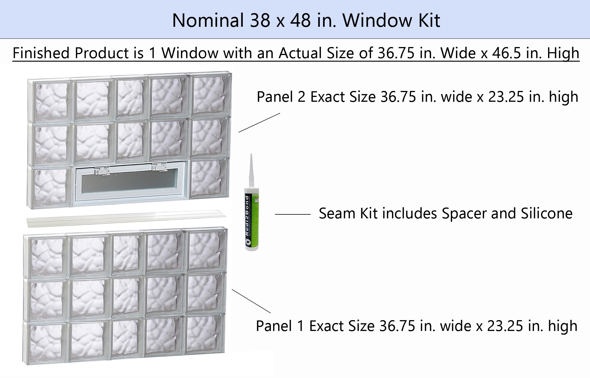REDI2SET V3848DC Glass-Block-Windows - View #2