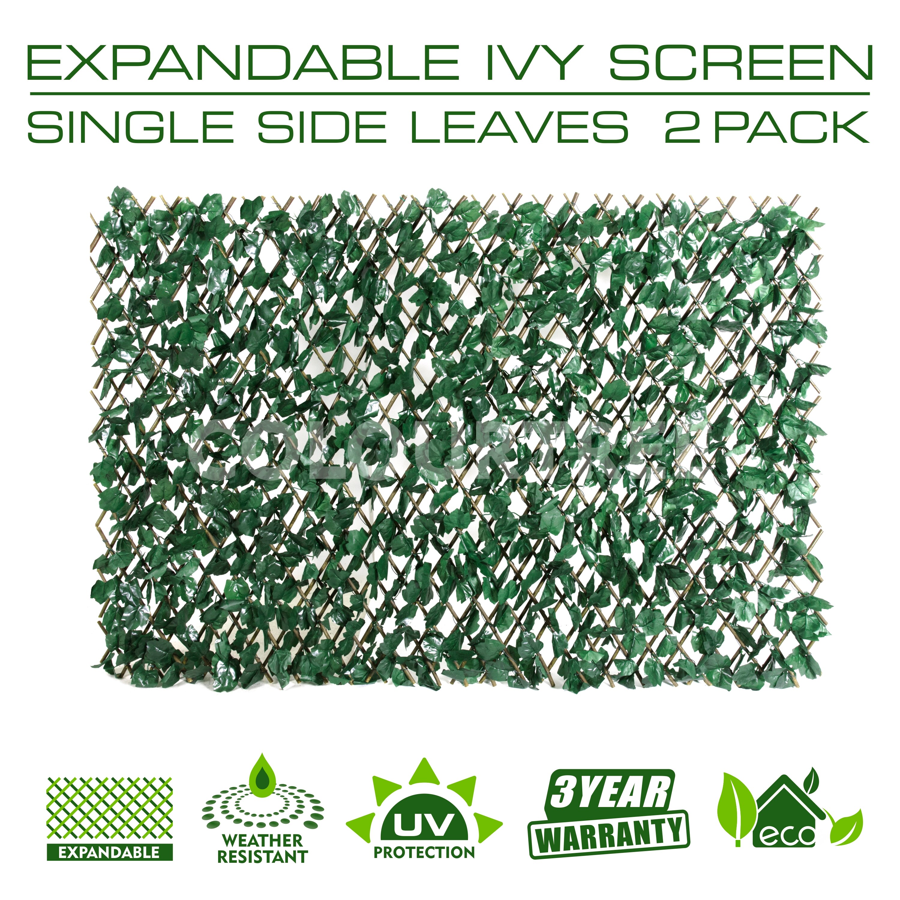 ColourTree TBW3979-2 TBW 79-in W x 39-in H Green wood Fence Garden Trellis