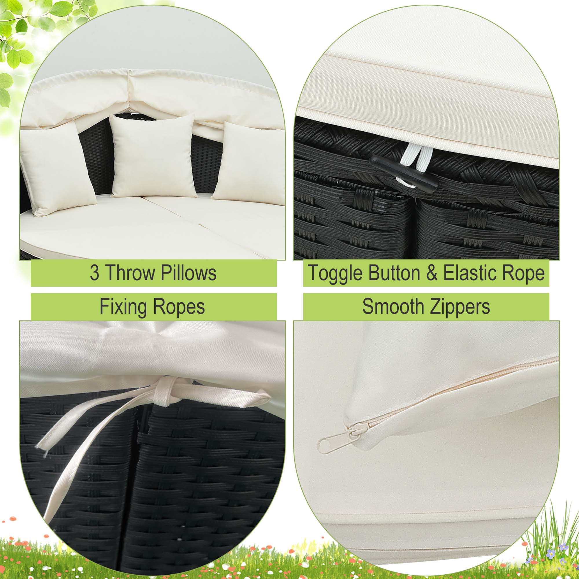 Costway LWS00064 Patio-Sofas-Daybeds - View #4