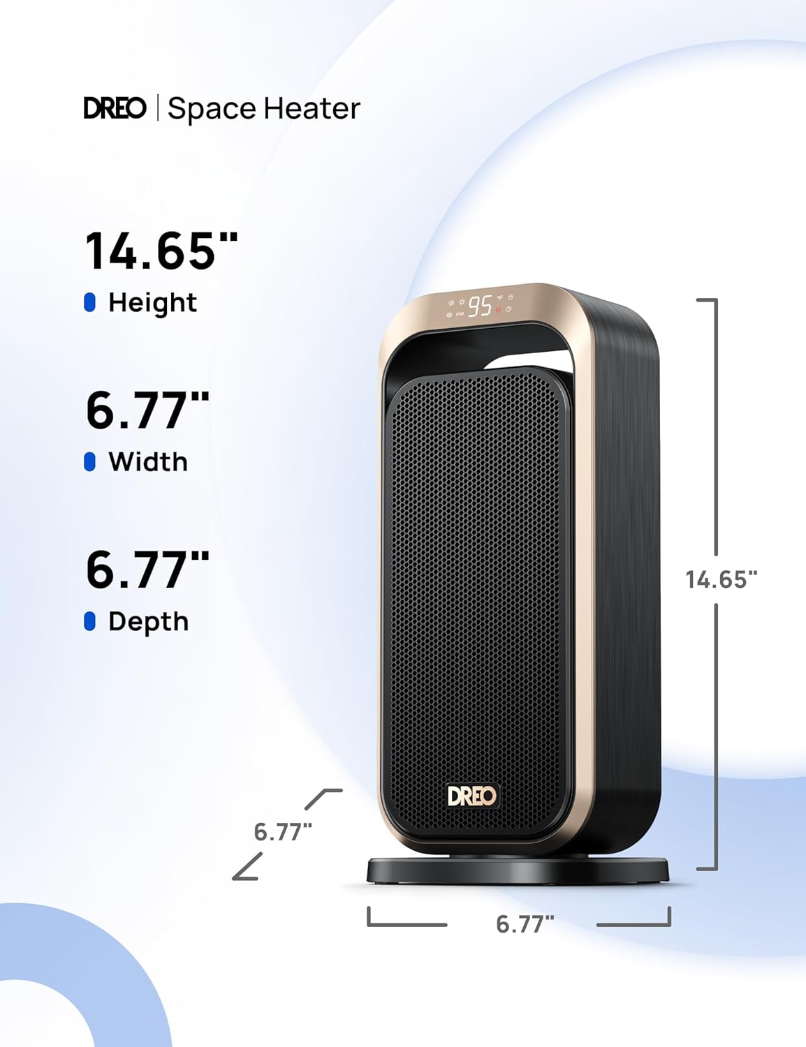DREO DR-HSH007 GOLD Portable-Electric-Heat - View #8