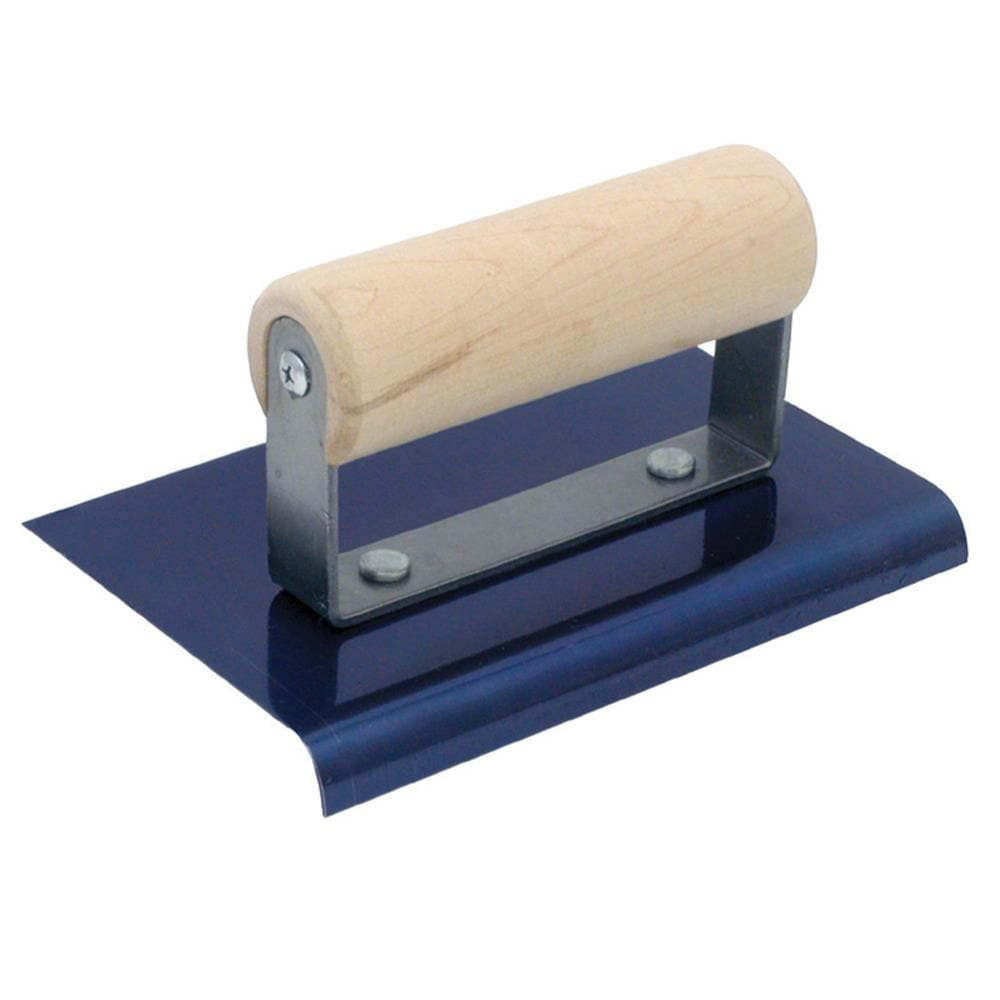 QLT by Marshalltown CE561B 6-Inches x 6-Inches Blue steel Concrete Edger with 0.375-Inches Radius