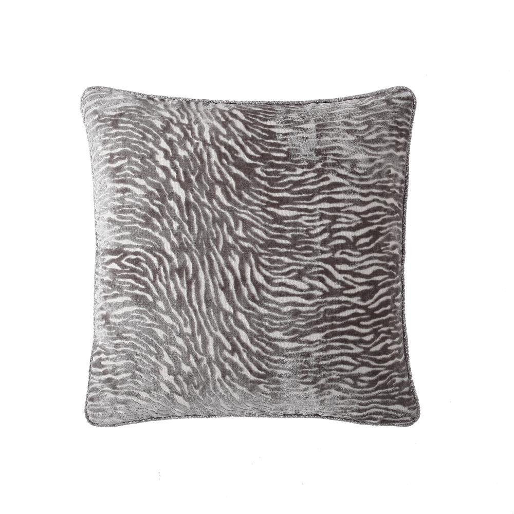 MHF Home M602245  Zoe Silver Zebra 18in Throw Pillow Cover