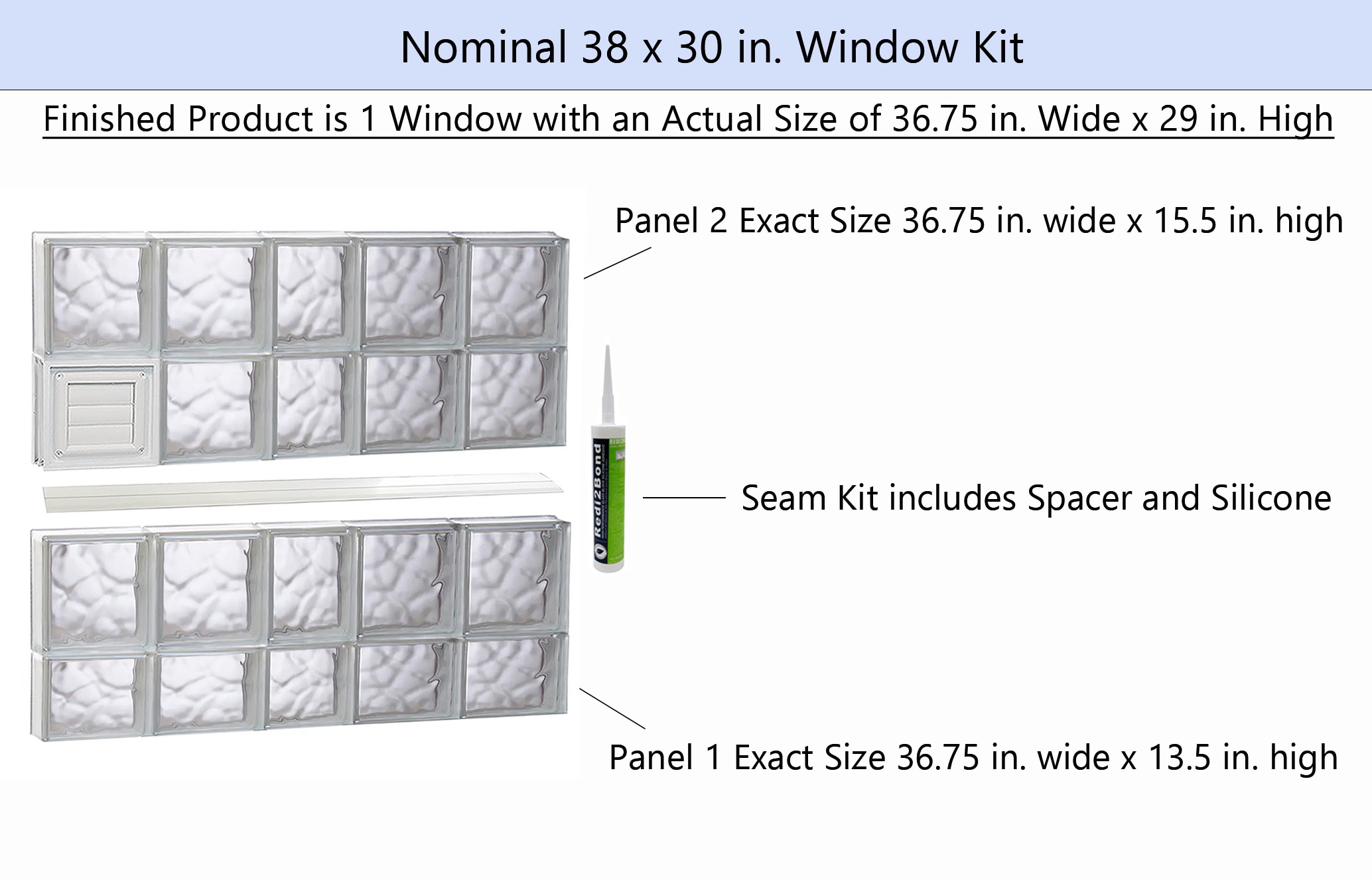 REDI2SET D3830DC Glass-Block-Windows - View #2