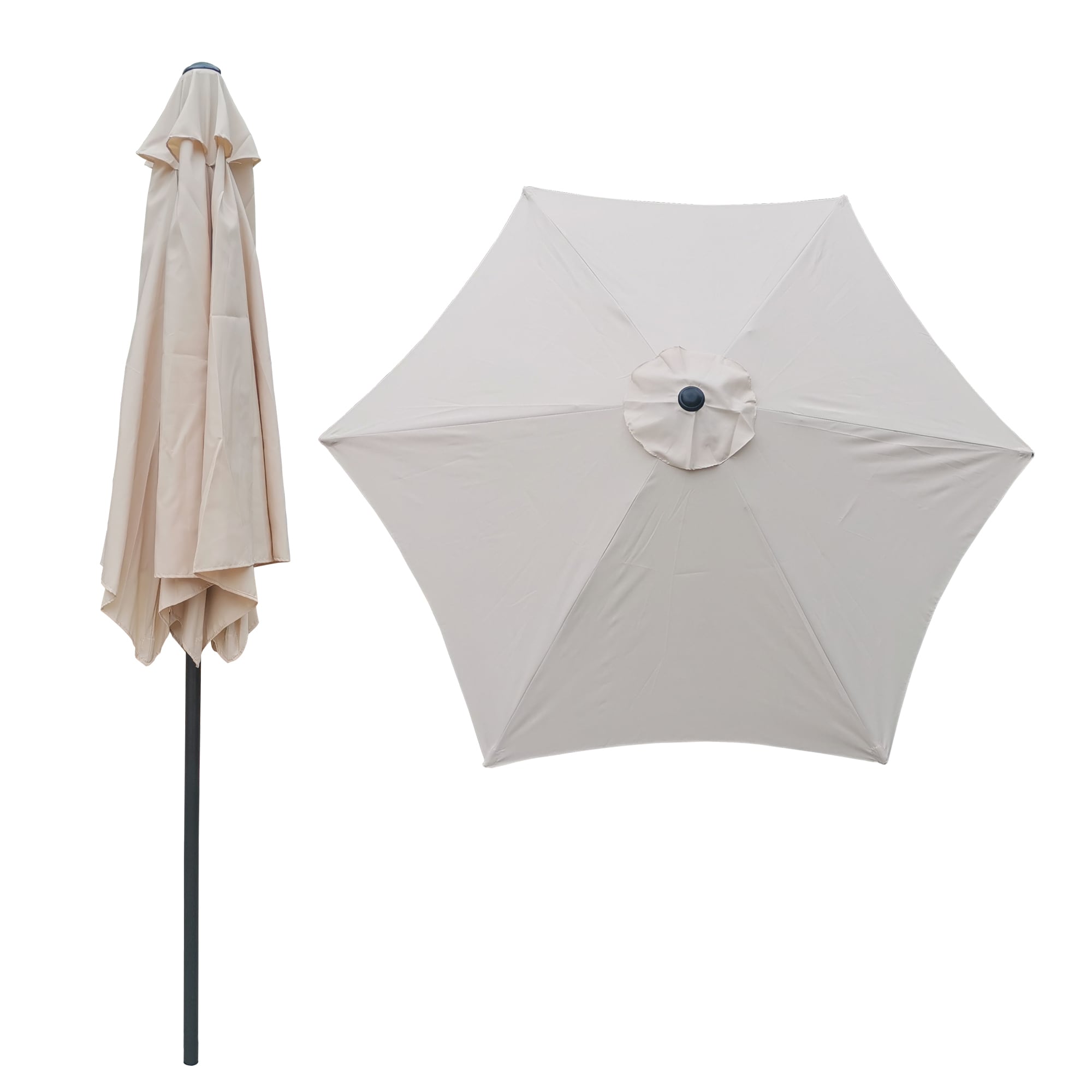 Maocao Hoom MZH32234 9-ft Steel Tan Market Patio Umbrella