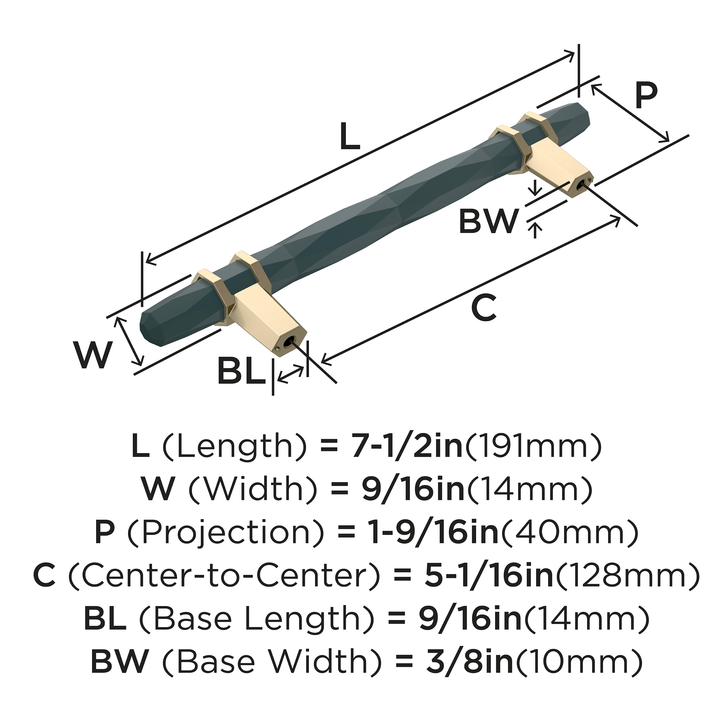 Amerock BP36649BBRBBZ Cabinet-Pulls - View #4