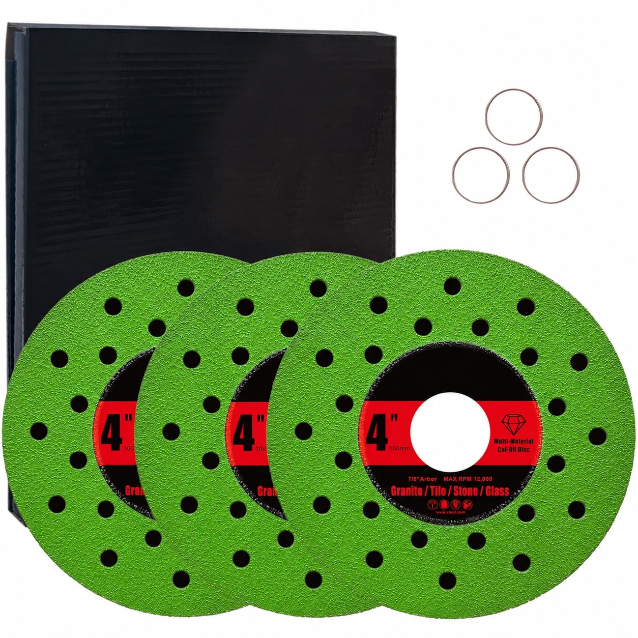 AOIZGMY  4 inch Diamond Saw Blades for Angle Grinder Multi Material Cut Off and Grinding Disc for Porcelain Rock Slab Granite Marble Stone Glass