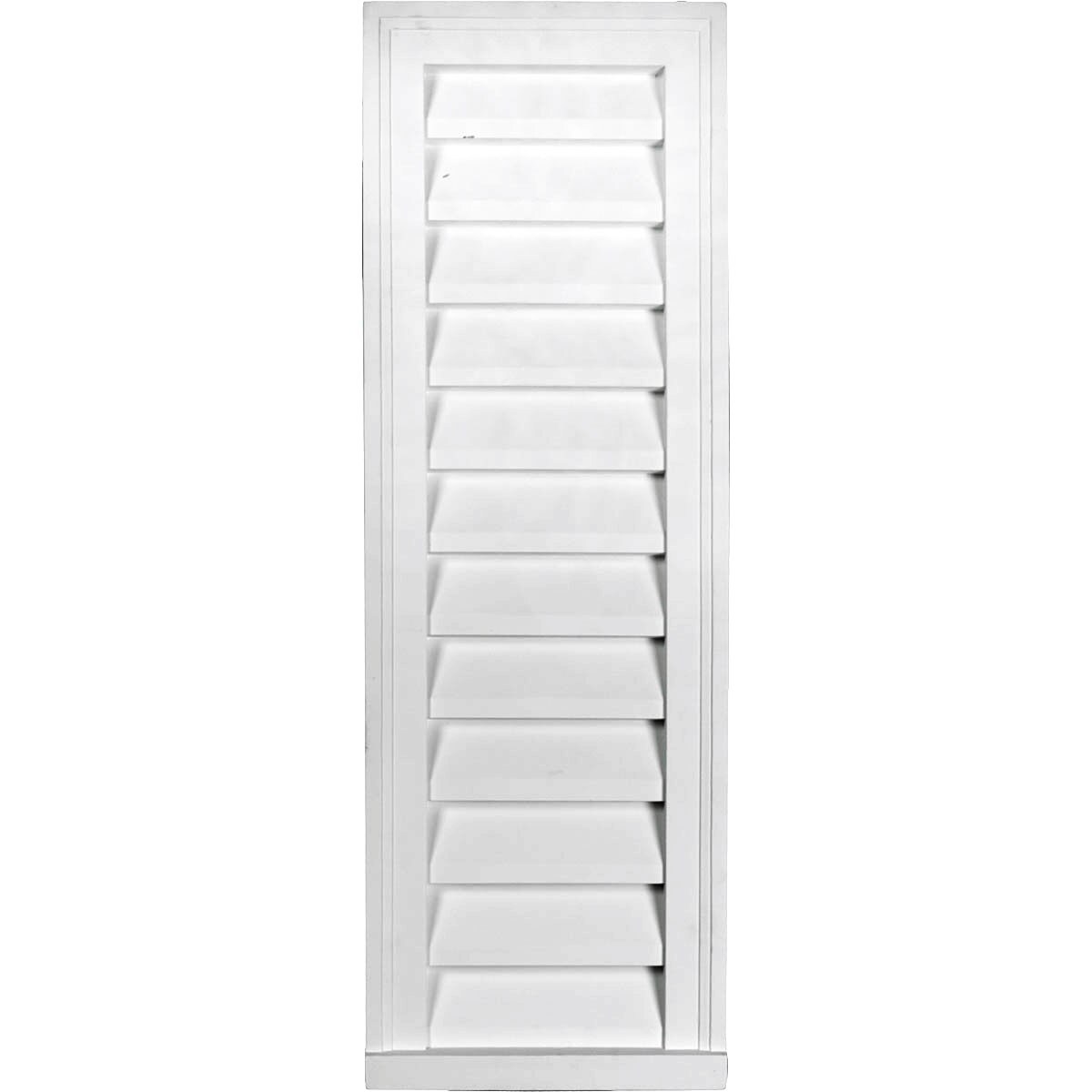 Ekena Millwork GVVE12X27D 12-in x 27-in White Rectangle Urethane Gable Louver Vent