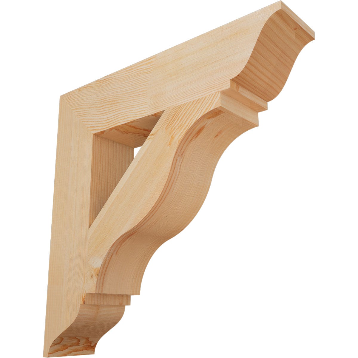Ekena Millwork BKT06X28X28FST01SDF Funston traditional smooth 5-1/2-in x 28-in x 28-in Douglas fir Brown Wood Standard bracket