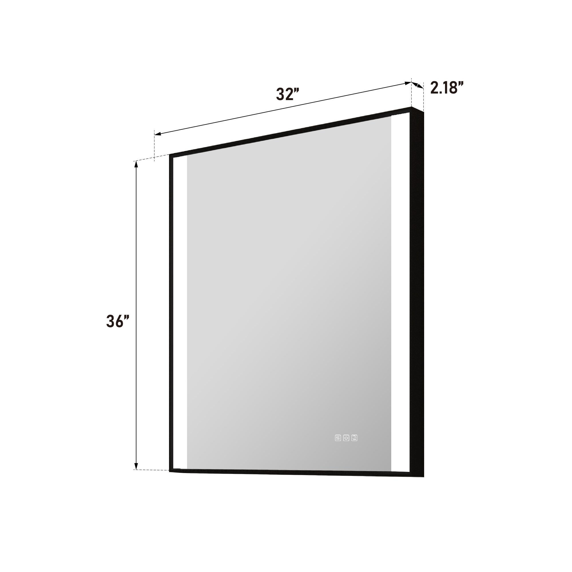 Forclover MRE-18F3236MB Framed-Bath-Mirrors - View #4