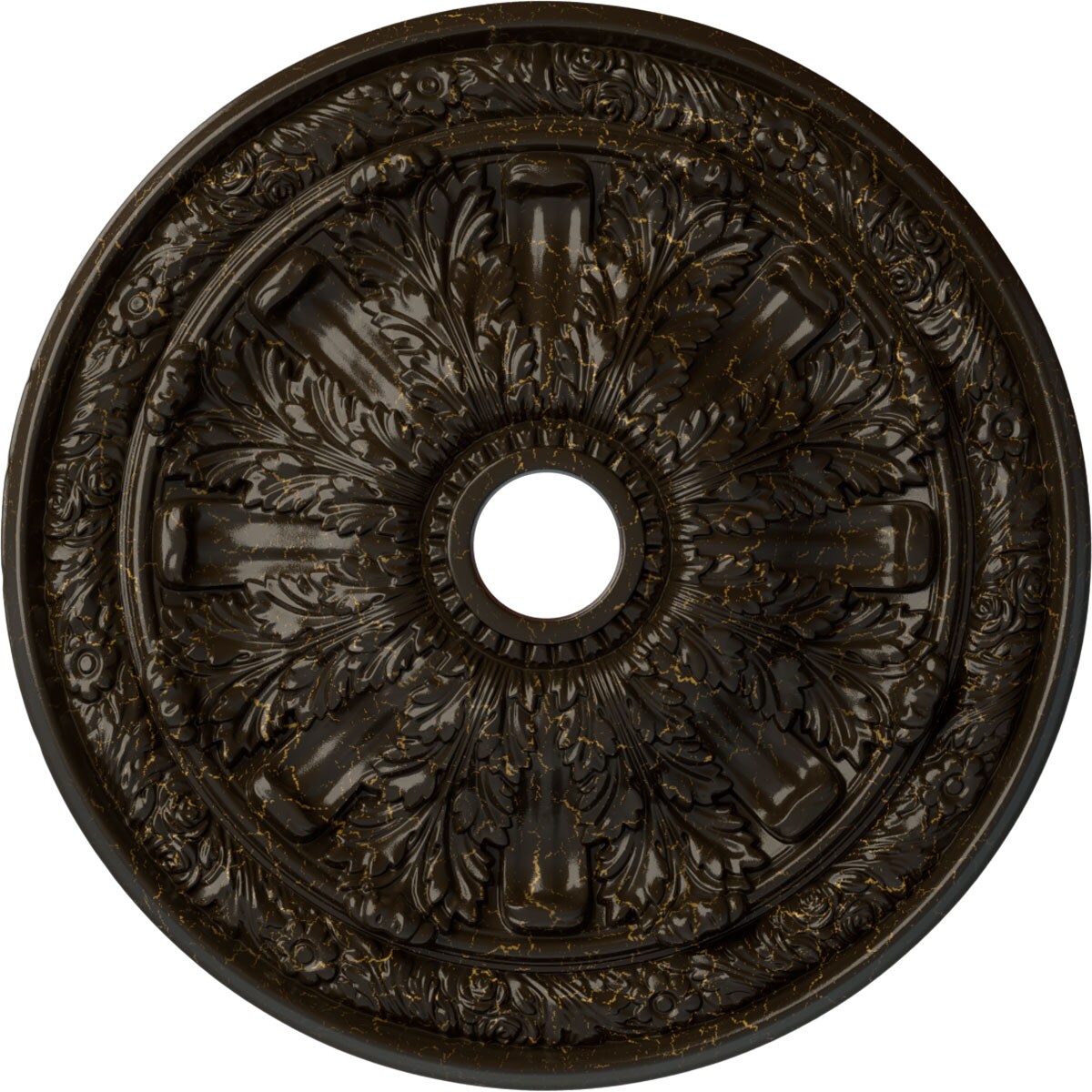 Ekena Millwork CM30FLSHC Flagstone 30-in W x 30-in L Painted Stone Hearth Crackle Polyurethane Whole Ceiling Medallion