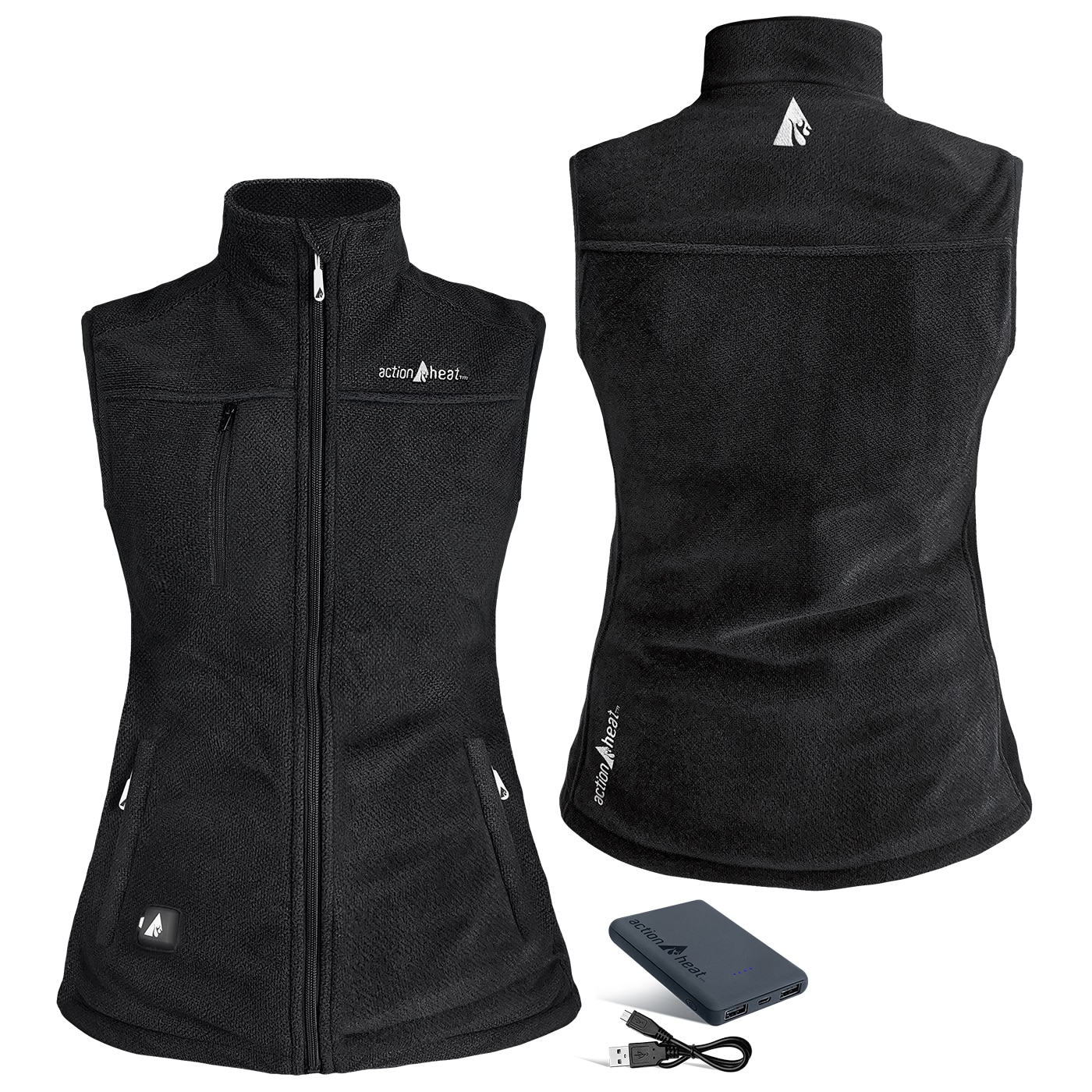 ActionHeat Women's Black Polyester Heated Vest (Large) In The Work ...