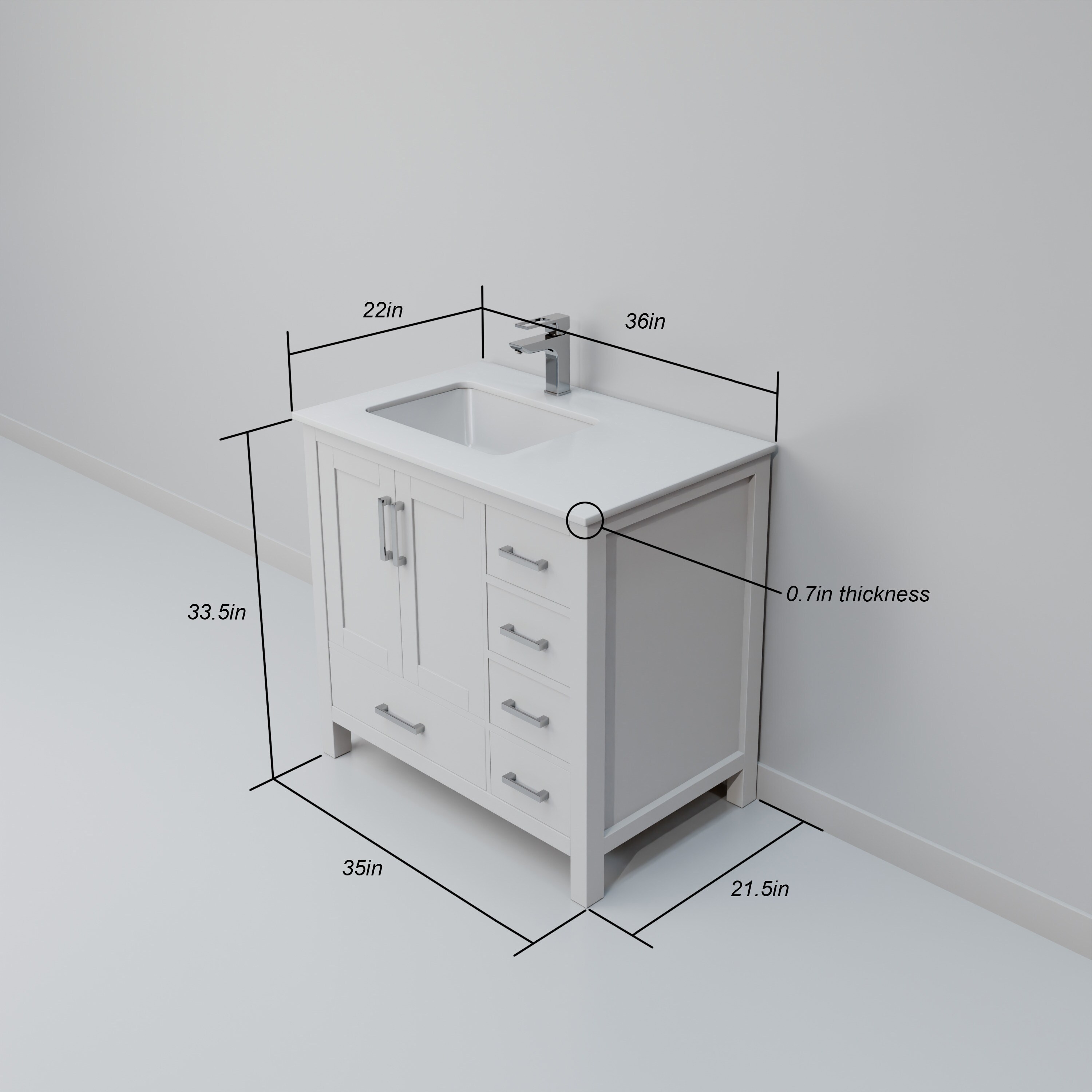 Lexora LVJ36SA310L Bath-Vanity-Combo - View #8