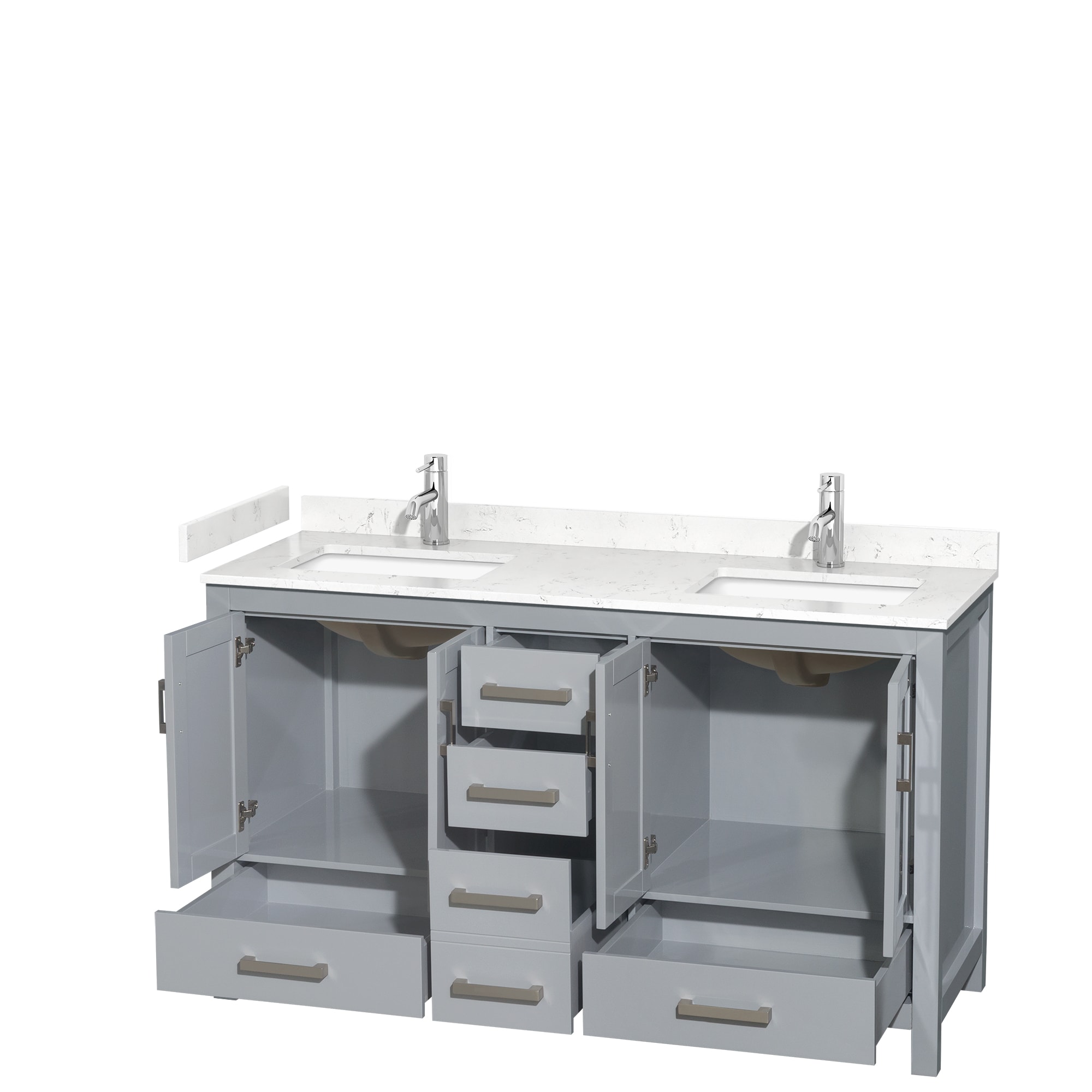 Wyndham Collection WCS141460DGYC2UNSMXX Bath-Vanity-Combo - View #2