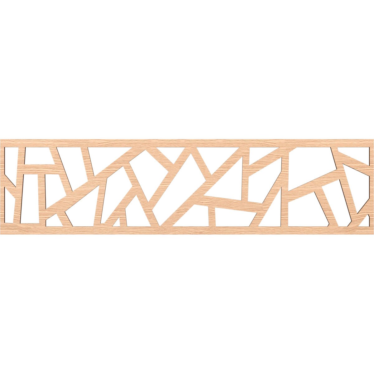 Ekena Millwork MLDA12X47HSBRO Harrisburg Fretwork Flat Trim 12-in x 3.92-ft Red Oak Brown Unfinished 2157202 Pierced Wall Panel Moulding