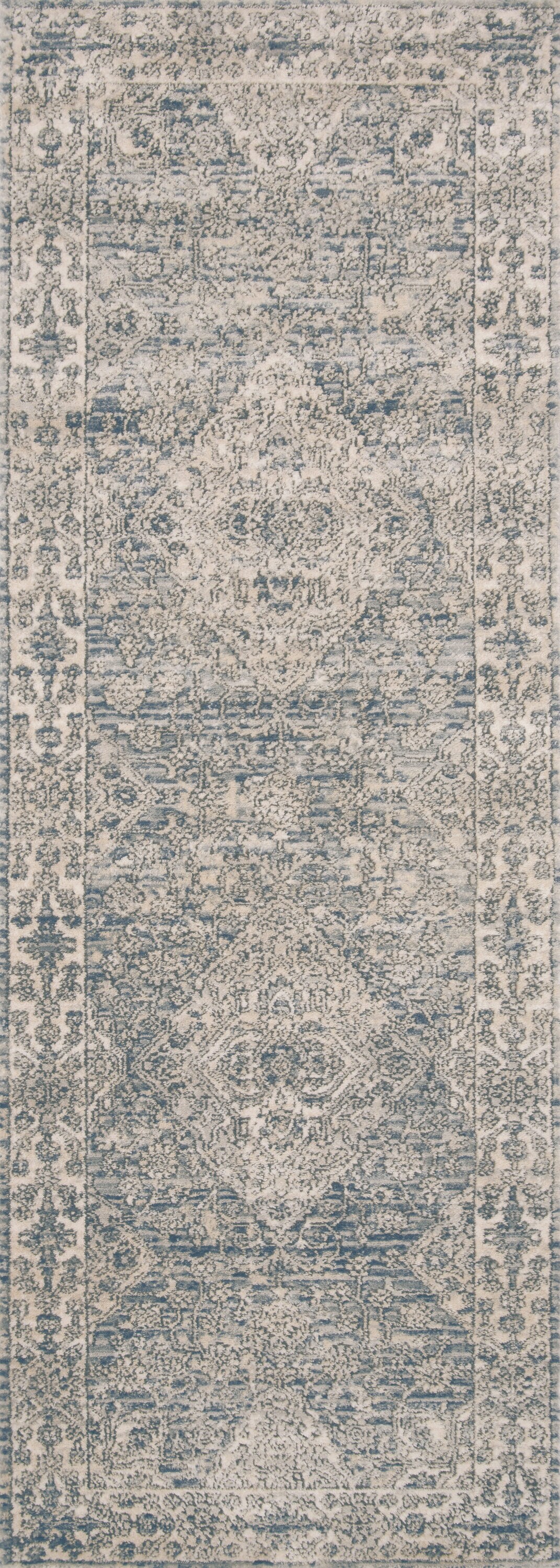 Elysian Blue 32" x 90" Handmade Synthetic Area Rug