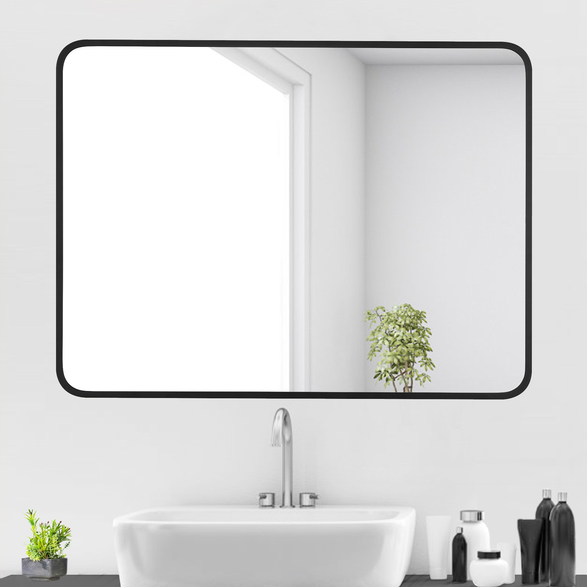 GETLEDEL MR-2708-BK Framed-Bath-Mirrors - View #8